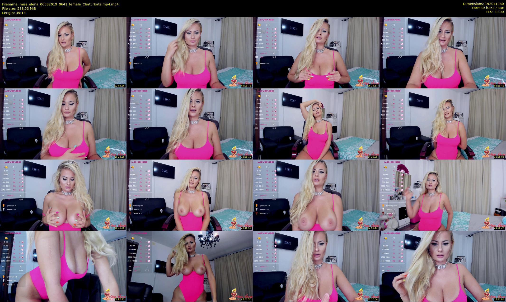 miss_elena — 36 minute Chaturbate female cam show recording, 1080p, Aug 6, 2019