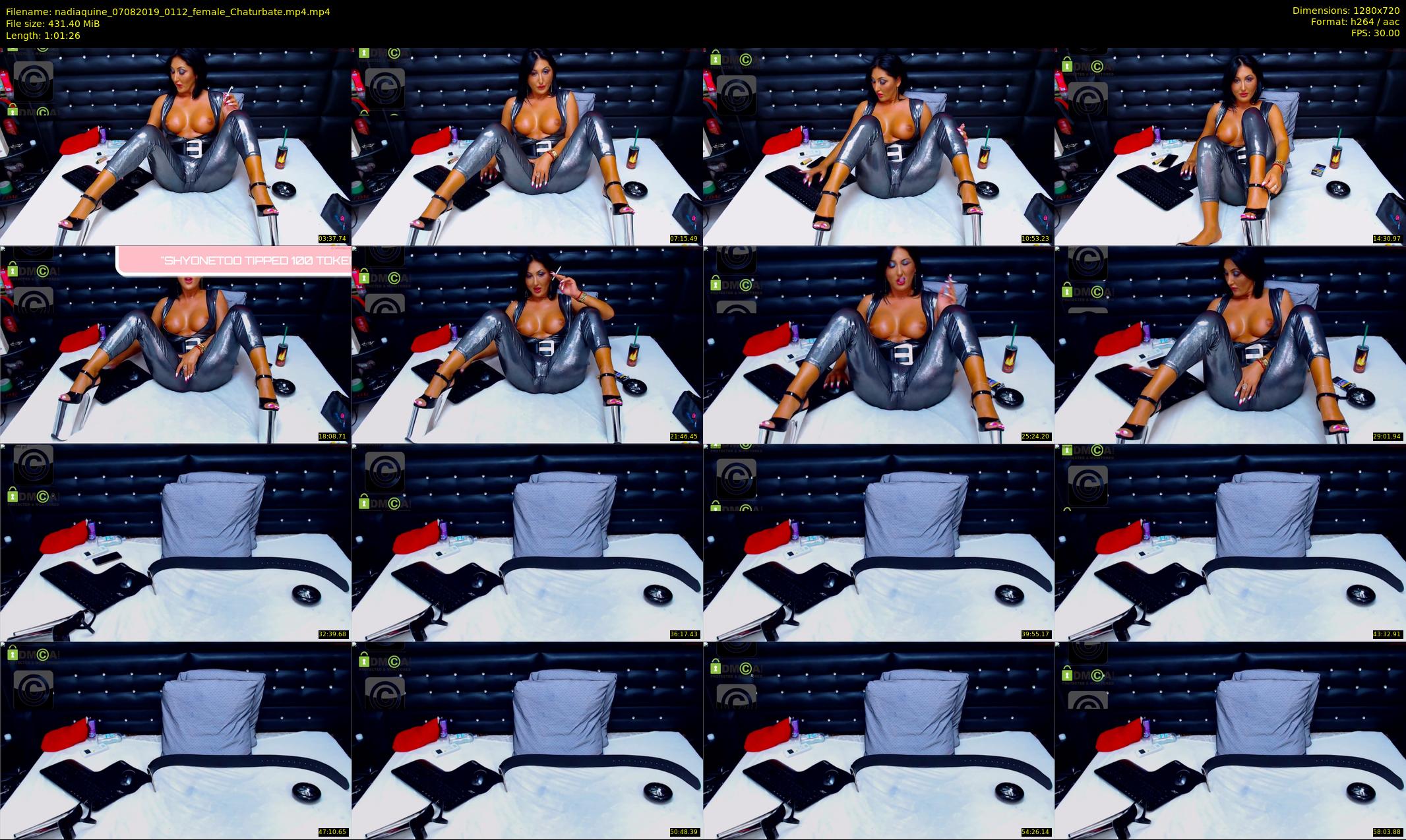 nadiaquine — 62 minute Chaturbate female cam show recording, 720p, Aug 7, 2019