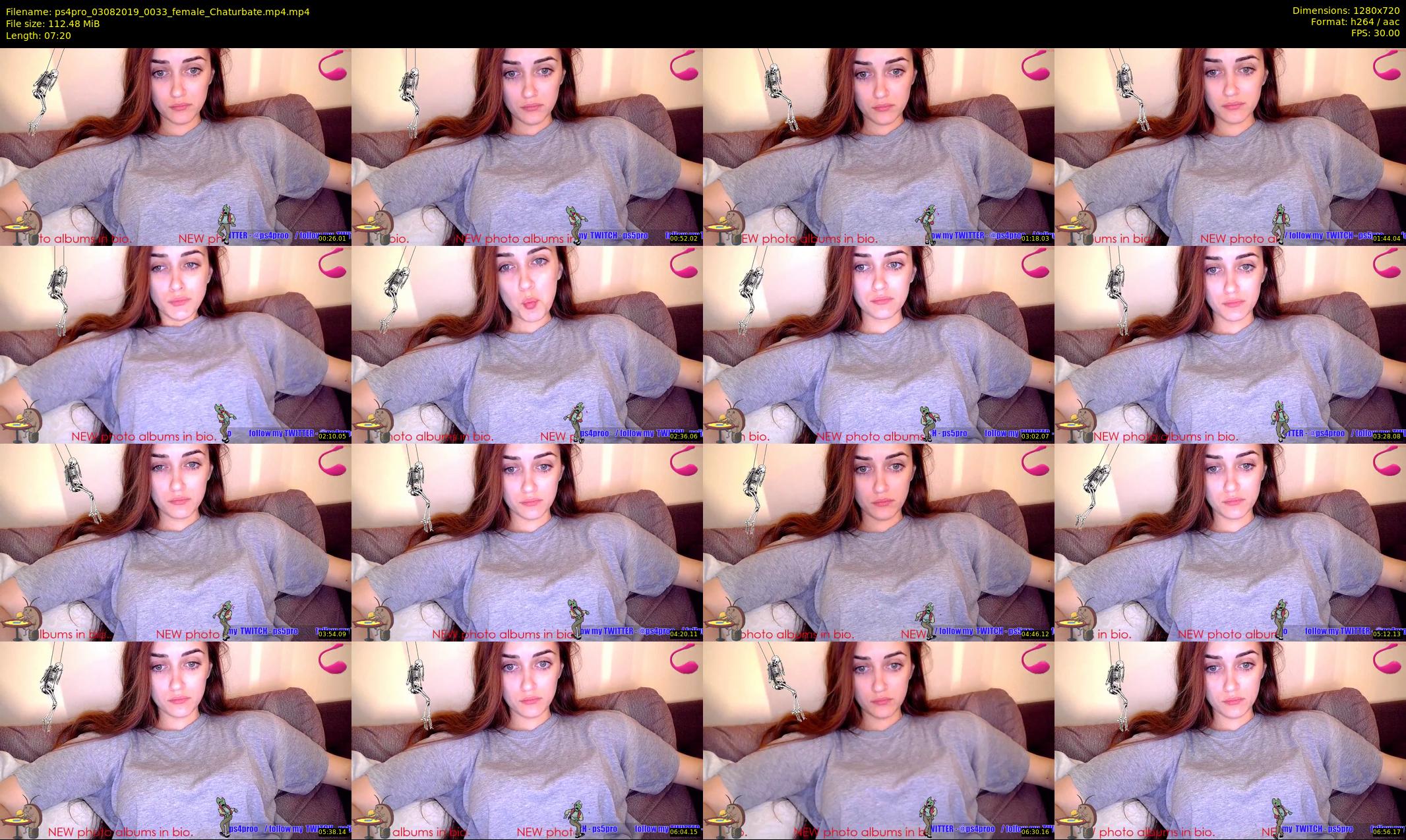 ps4pro — 8 minute Chaturbate female cam show recording, 720p, Aug 3, 2019