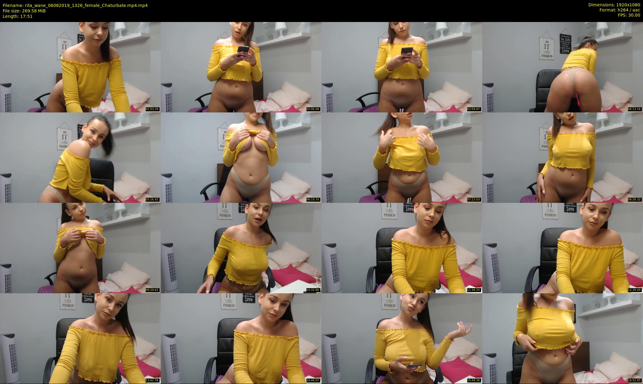 rita_wane — 18 minute Chaturbate female cam show recording, 1080p, Aug 6, 2019