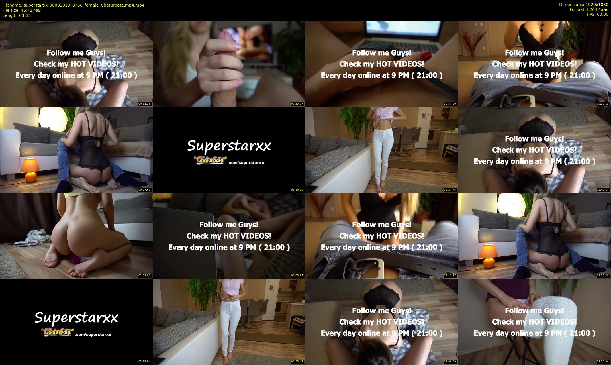 superstarxx — 4 minute Chaturbate female cam show recording, 1080p, Aug 6, 2019
