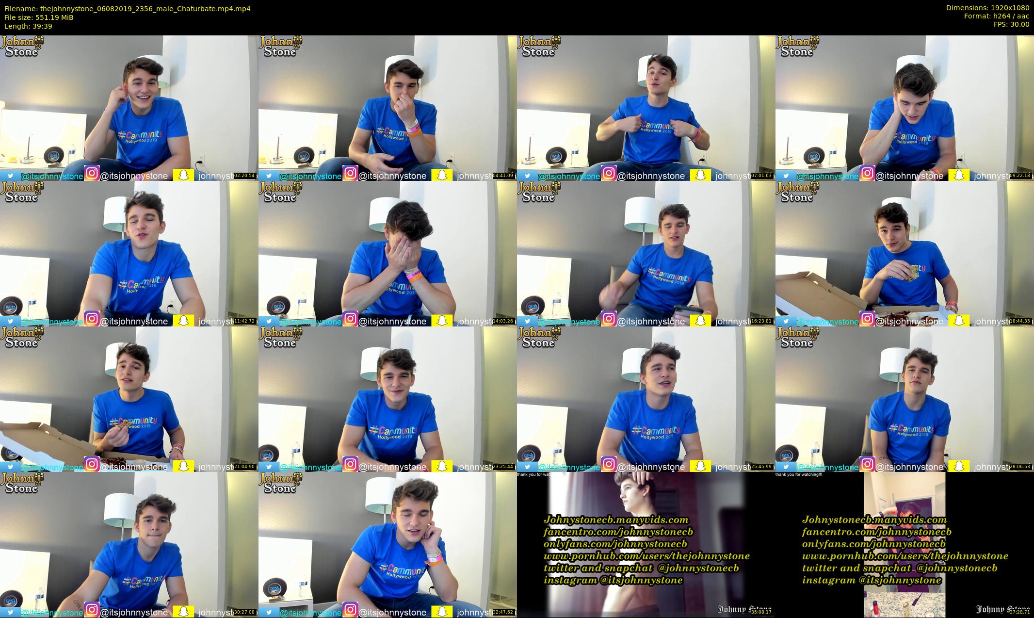 thejohnnystone — 40 minute Chaturbate male cam show recording, 1080p, Aug 6, 2019