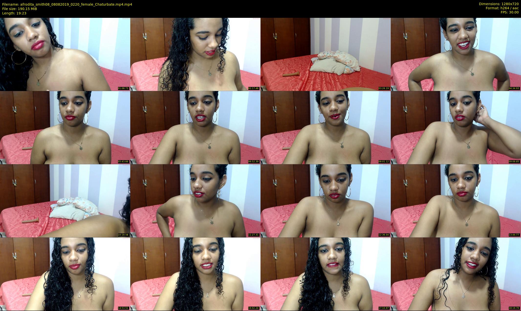 afrodita_smith08 — 20 minute Chaturbate female cam show recording, 720p, Aug 8, 2019