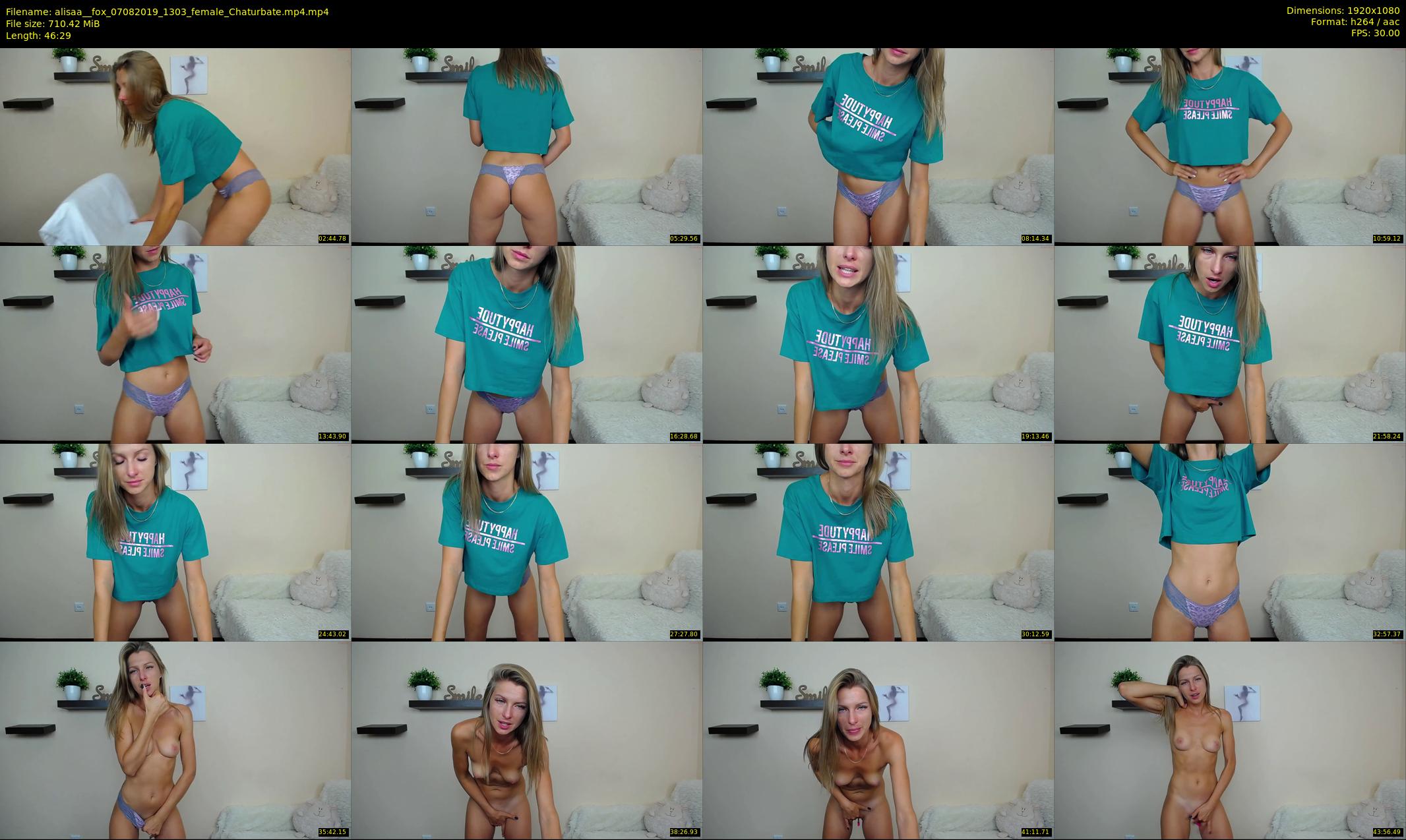 alisaa__fox — 47 minute Chaturbate female cam show recording, 1080p, Aug 7, 2019