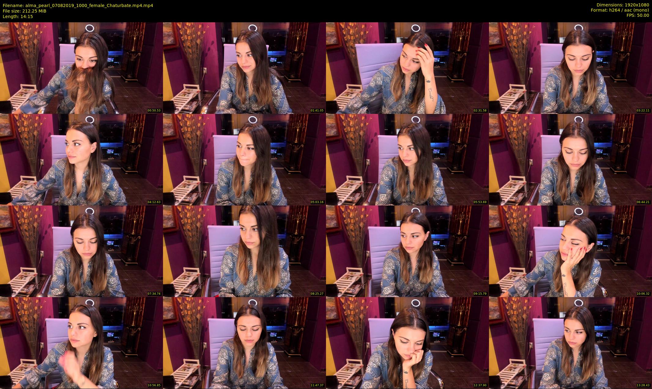 alma_pearl — 15 minute Chaturbate female cam show recording, 1080p, Aug 7, 2019