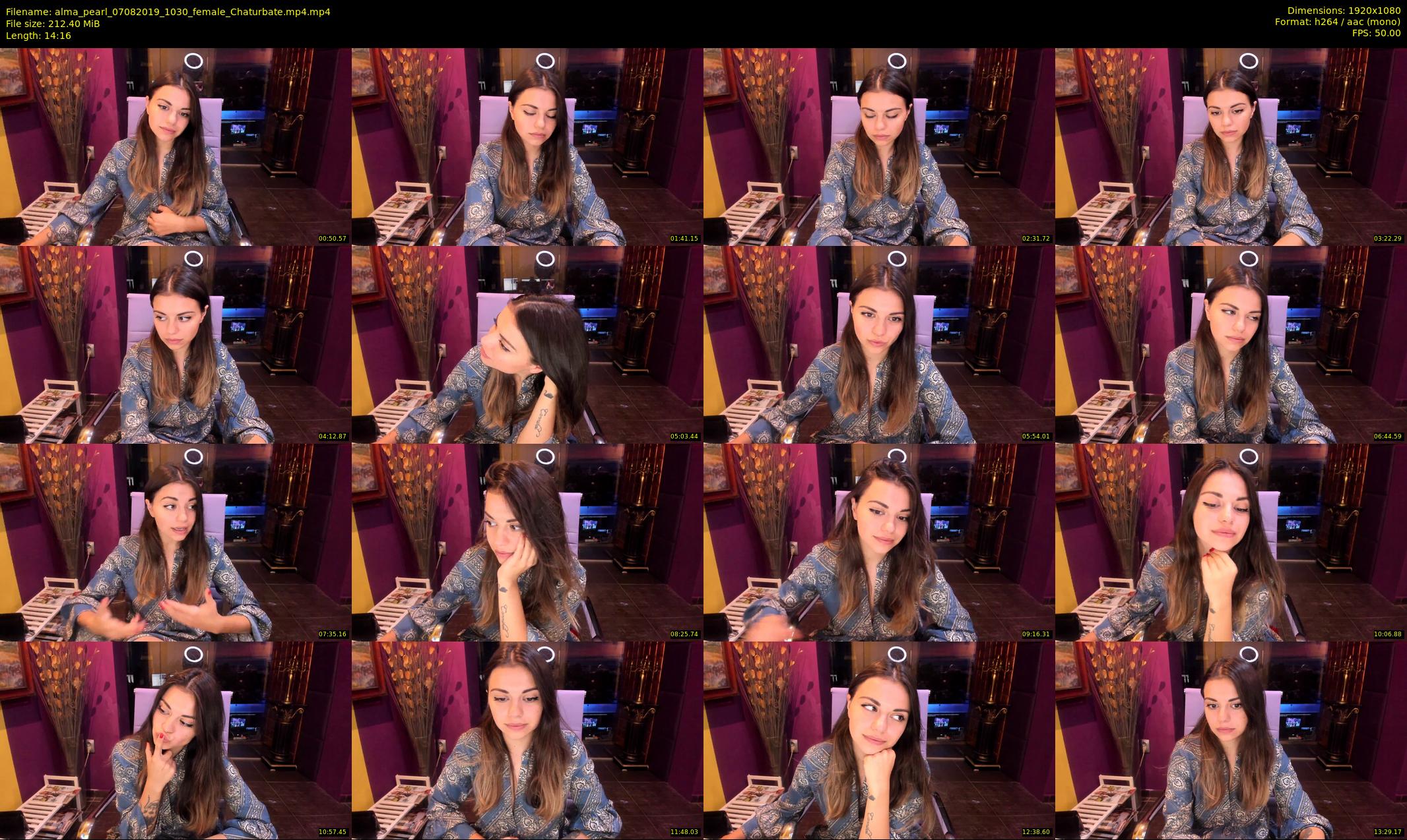 alma_pearl — 15 minute Chaturbate female cam show recording, 1080p, Aug 7, 2019
