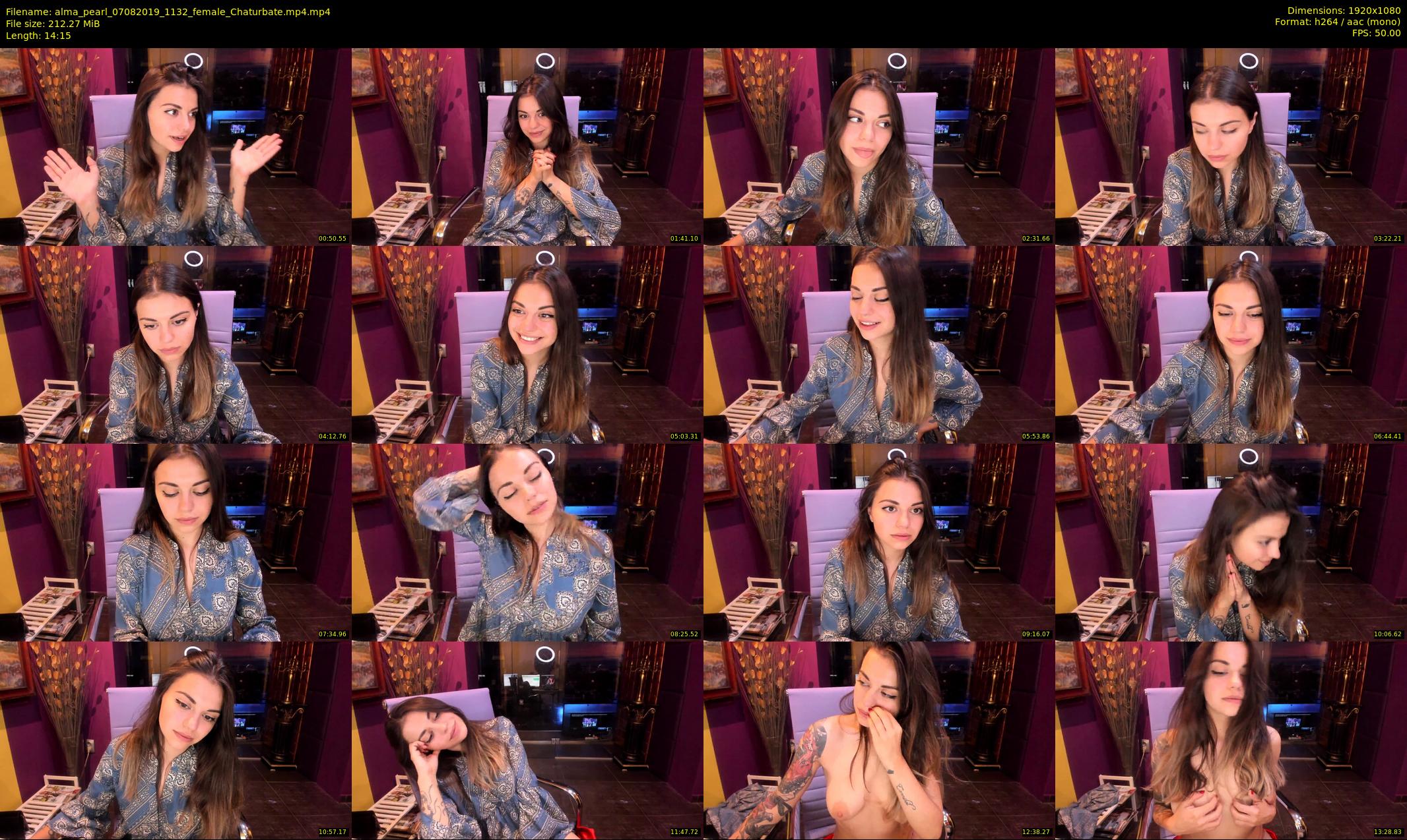 alma_pearl — 15 minute Chaturbate female cam show recording, 1080p, Aug 7, 2019