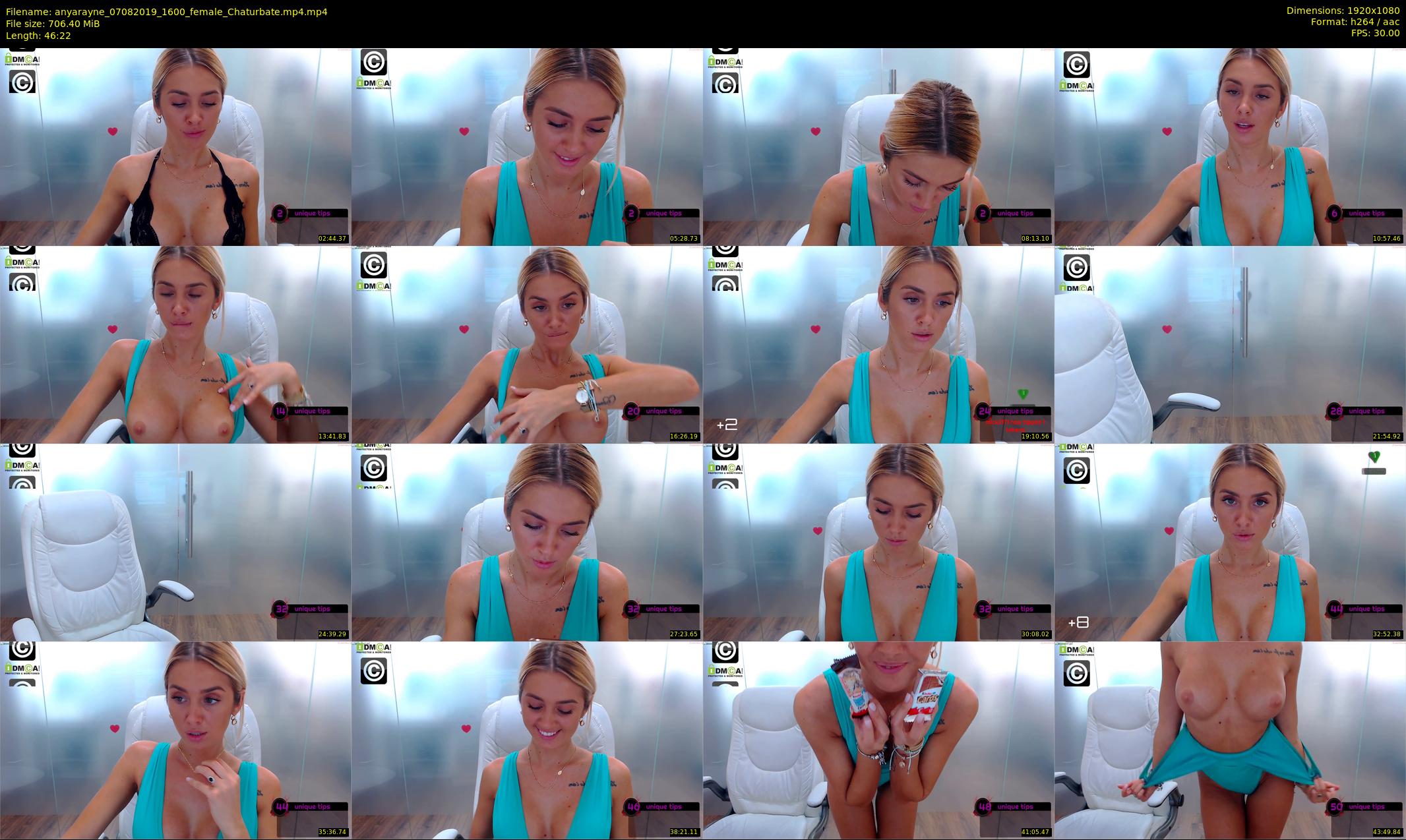 anyarayne — 47 minute Chaturbate female cam show recording, 1080p, Aug 7, 2019