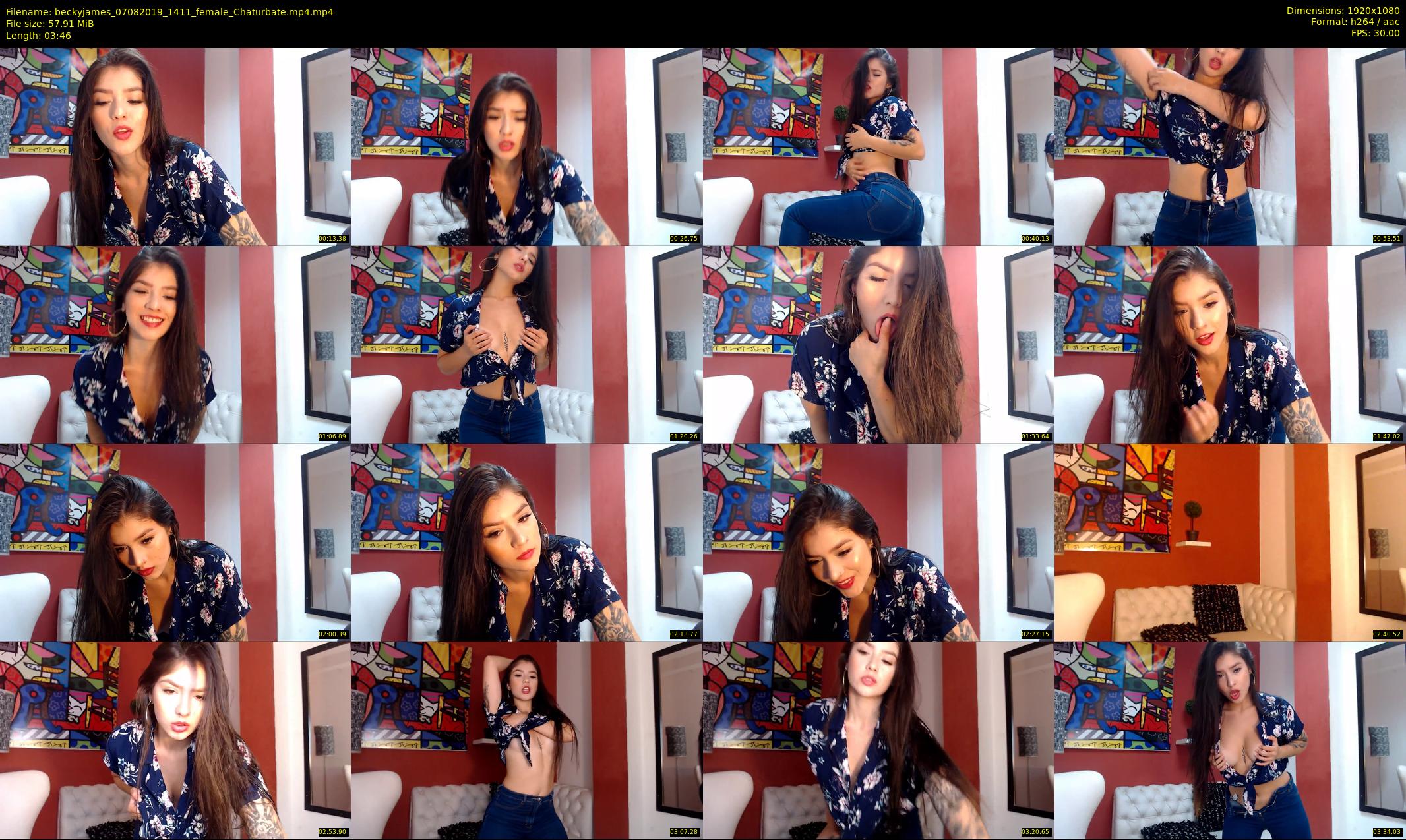 beckyjames — 4 minute Chaturbate female cam show recording, 1080p, Aug 7, 2019
