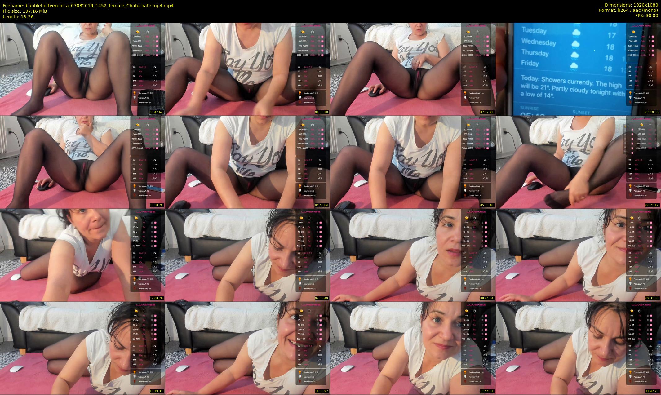 bubblebuttveronica — 14 minute Chaturbate female cam show recording, 1080p, Aug 7, 2019