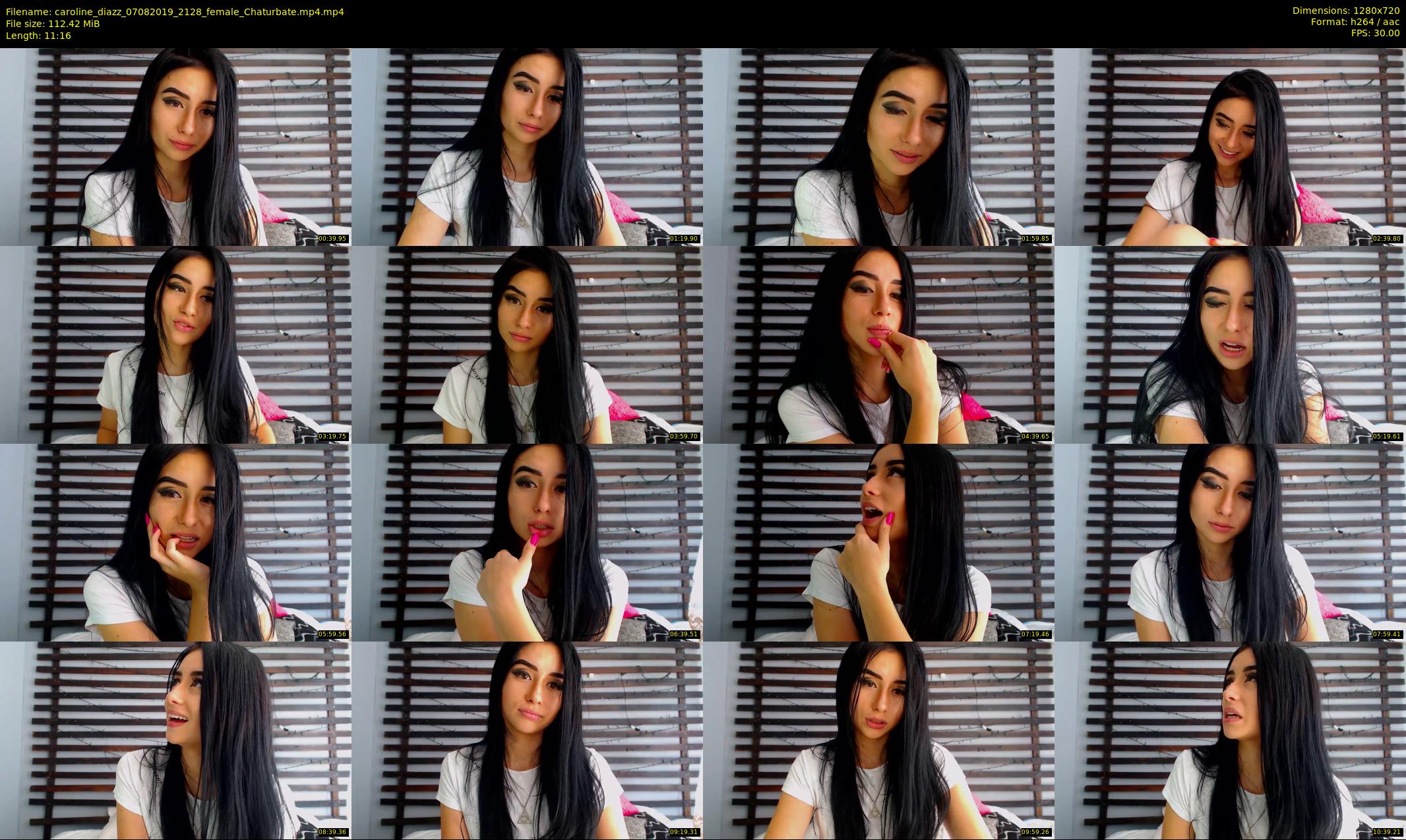 caroline_diazz — 12 minute Chaturbate female cam show recording, 720p, Aug 7, 2019