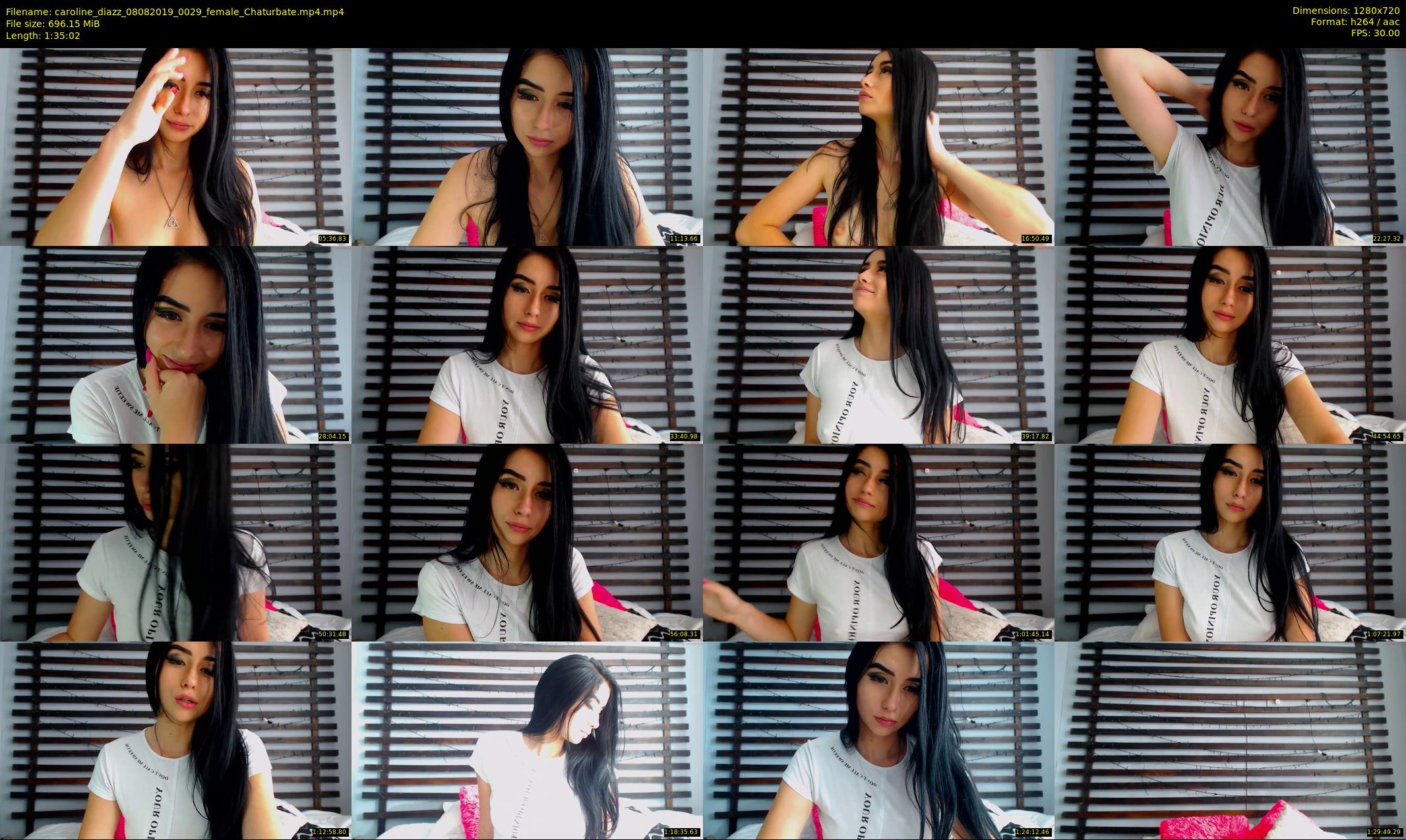 caroline_diazz — 96 minute Chaturbate female cam show recording, 720p, Aug 8, 2019