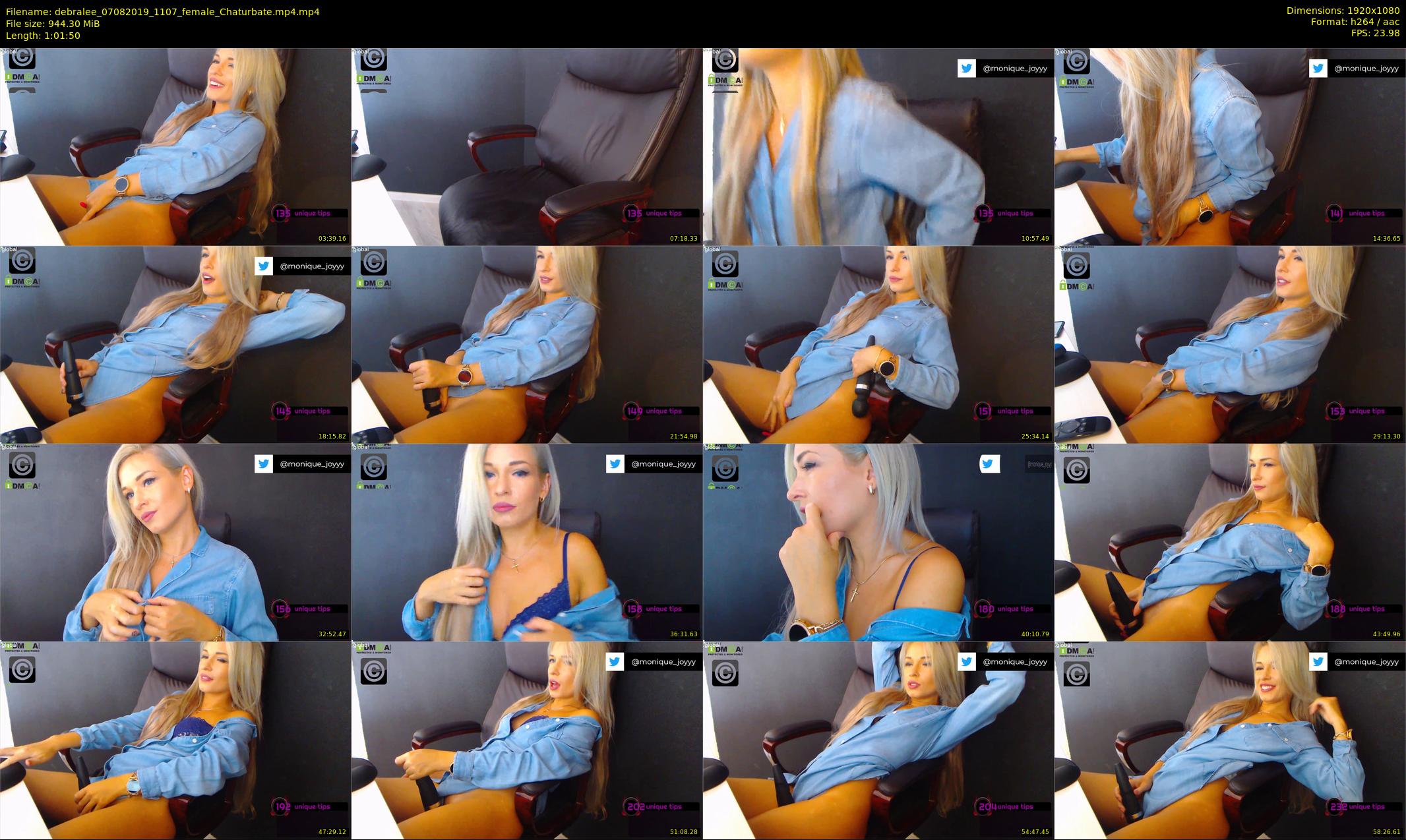 debralee — 62 minute Chaturbate female cam show recording, 1080p, Aug 7, 2019