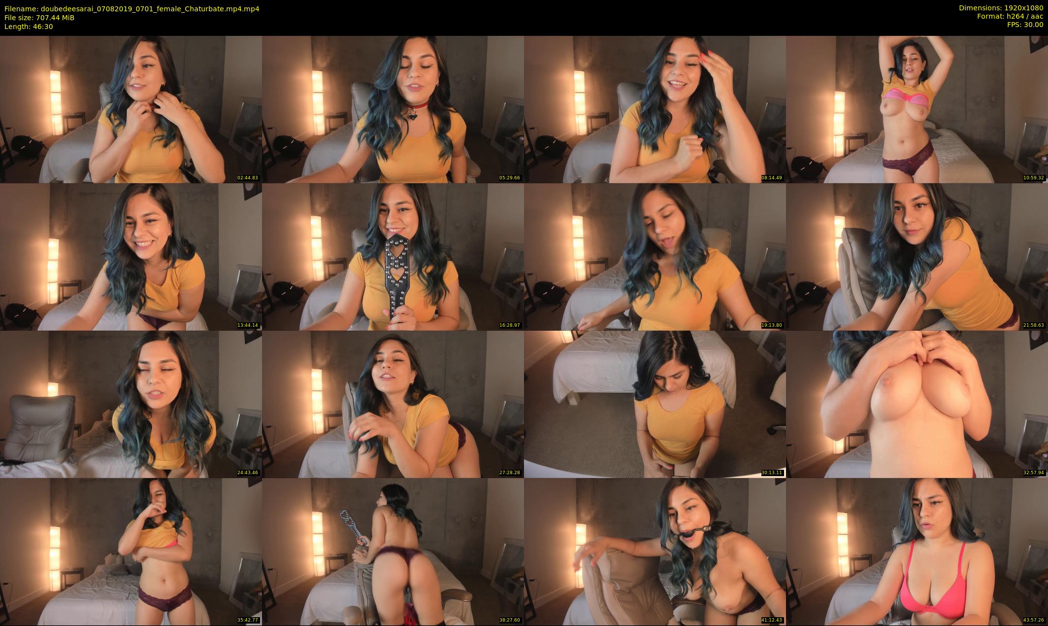 doubedeesarai — 47 minute Chaturbate female cam show recording, 1080p, Aug 7, 2019