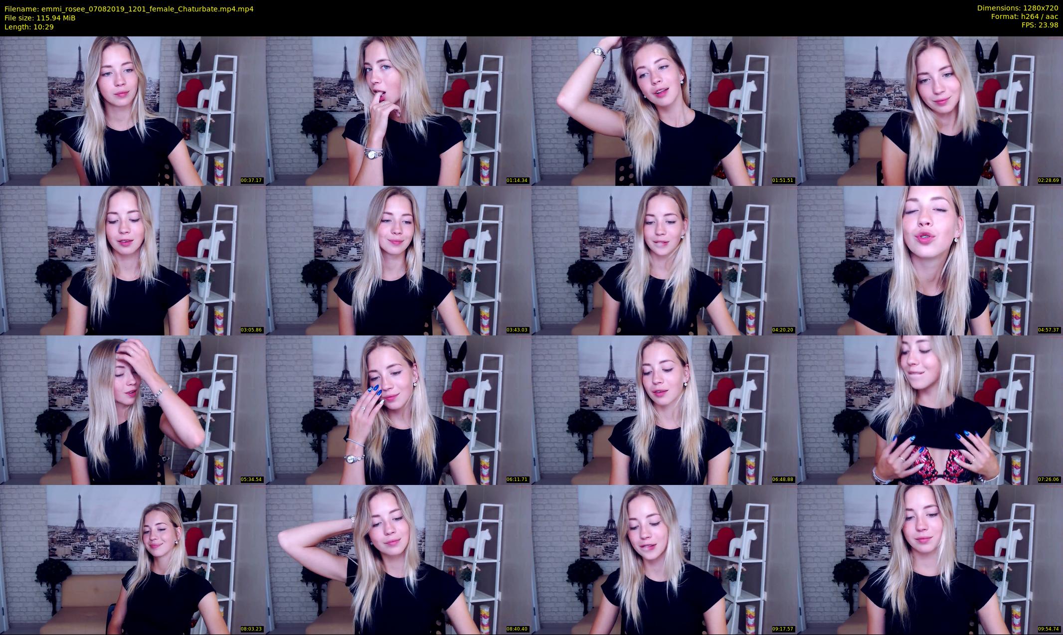 emmi_rosee — 11 minute Chaturbate female cam show recording, 720p, Aug 7, 2019