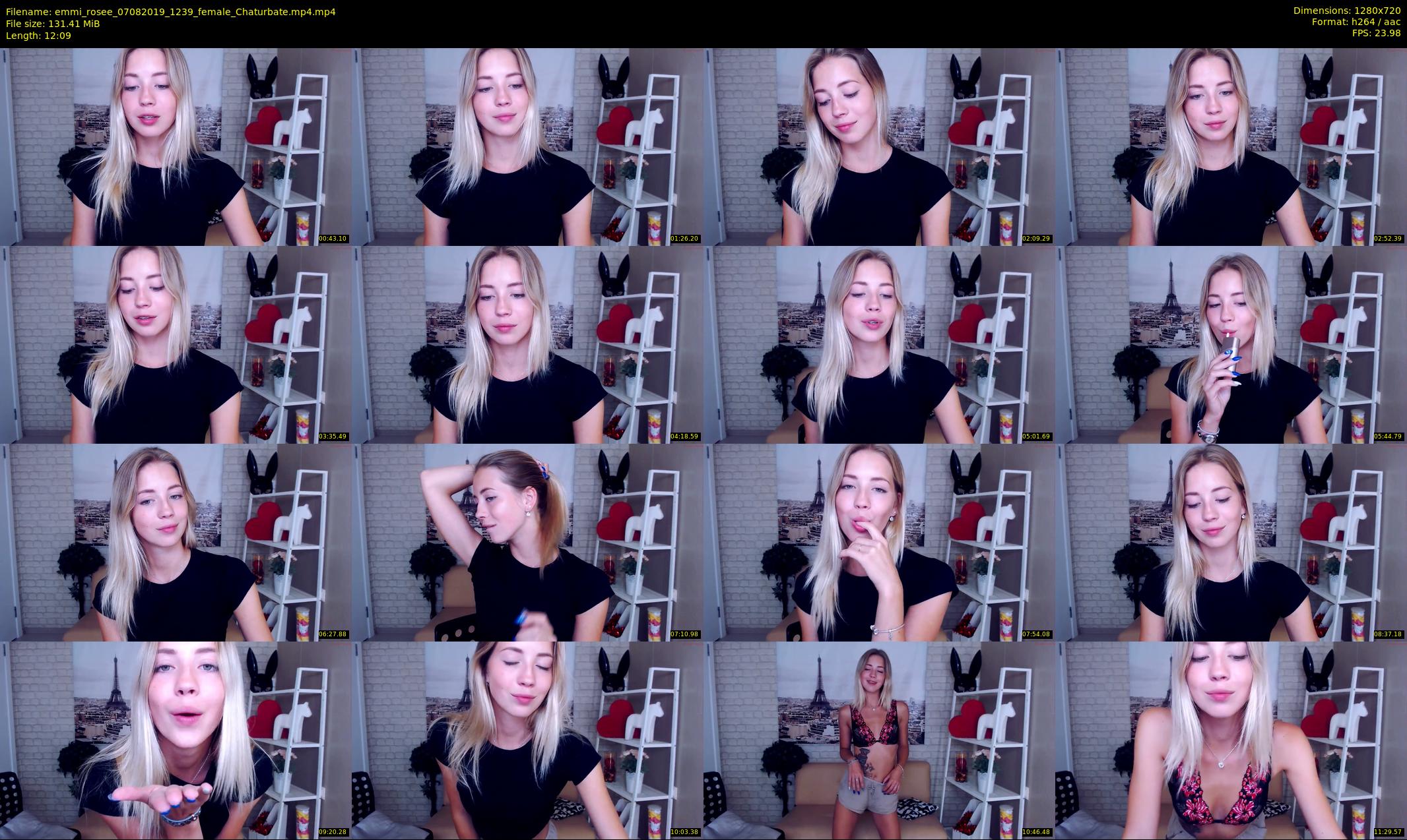 emmi_rosee — 13 minute Chaturbate female cam show recording, 720p, Aug 7, 2019