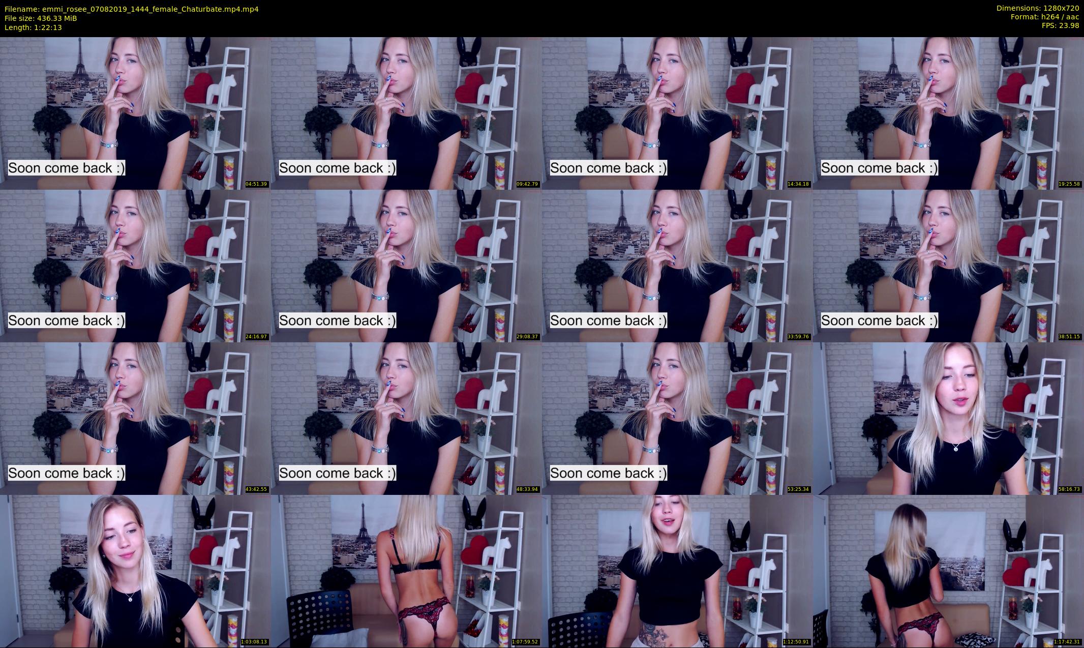 emmi_rosee — 83 minute Chaturbate female cam show recording, 720p, Aug 7, 2019