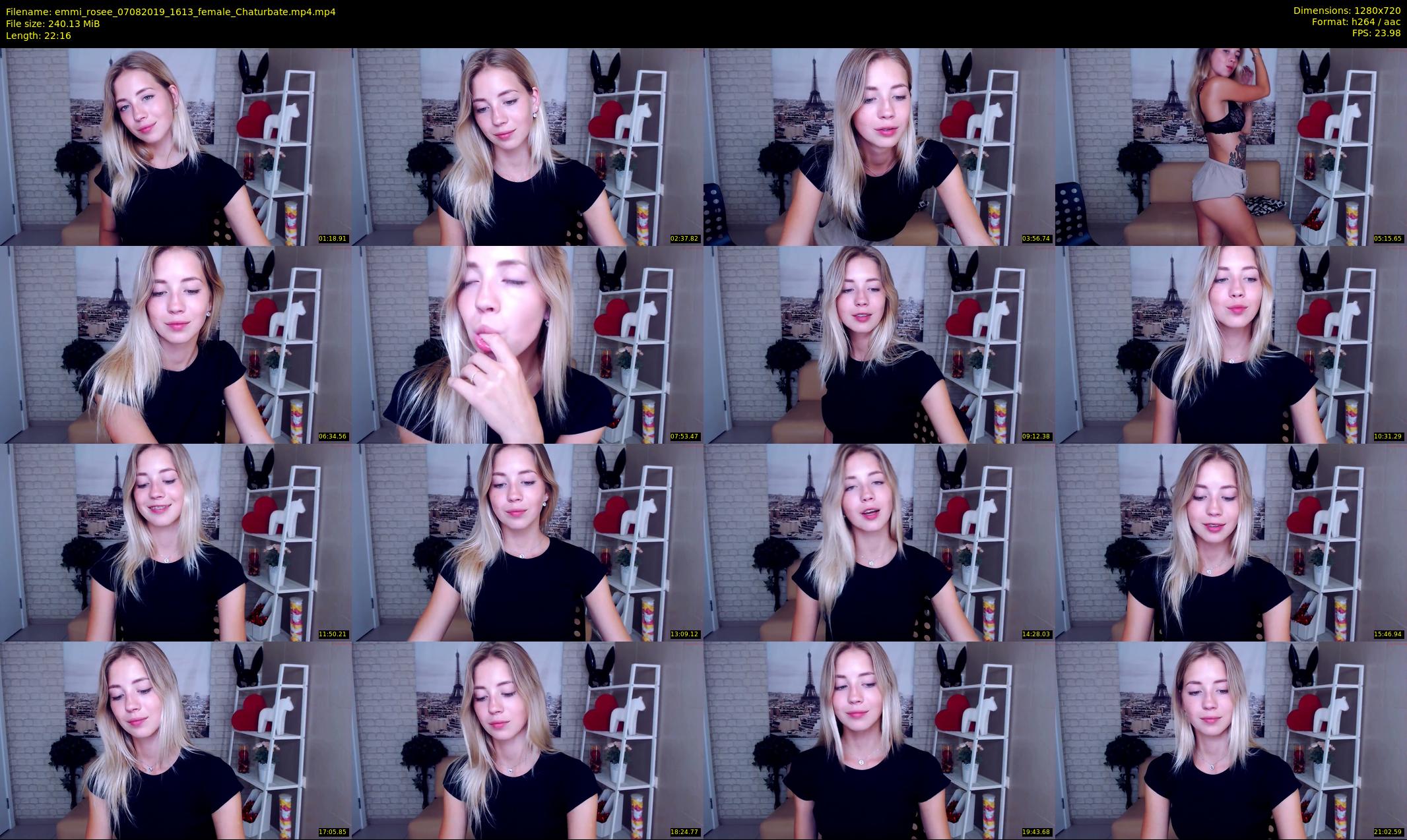 emmi_rosee — 23 minute Chaturbate female cam show recording, 720p, Aug 7, 2019