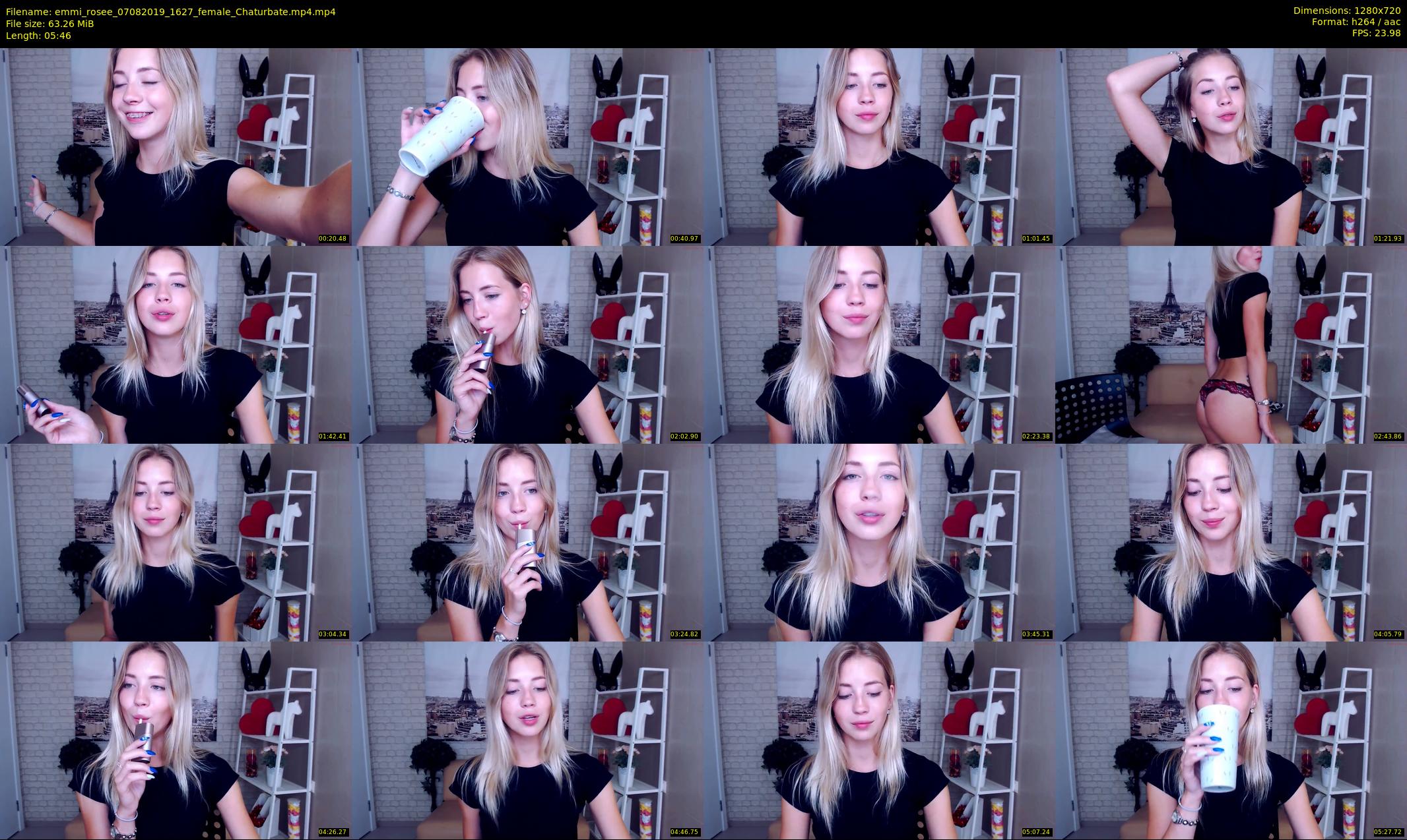 emmi_rosee — 6 minute Chaturbate female cam show recording, 720p, Aug 7, 2019