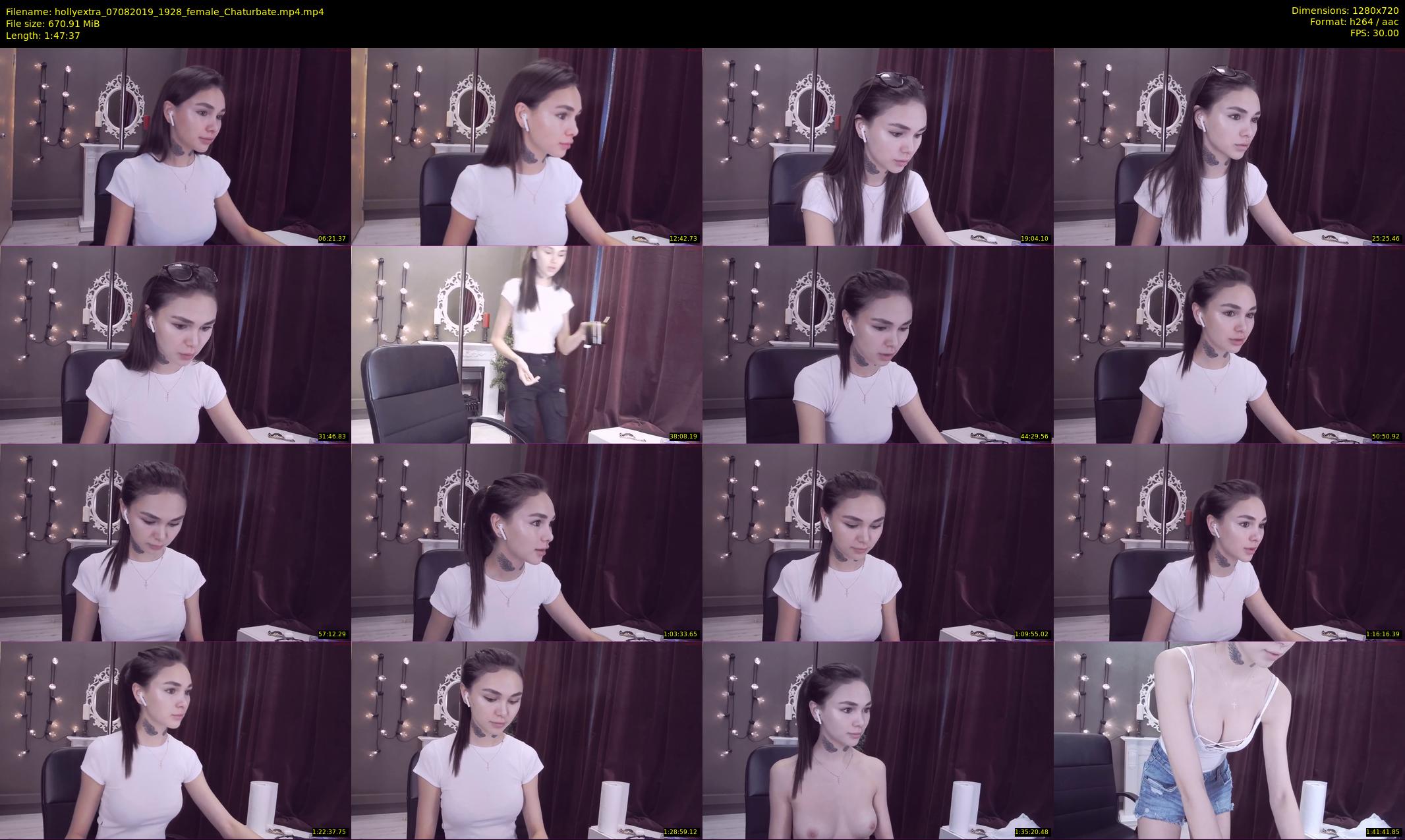 hollyextra — 108 minute Chaturbate female cam show recording, 720p, Aug 7, 2019