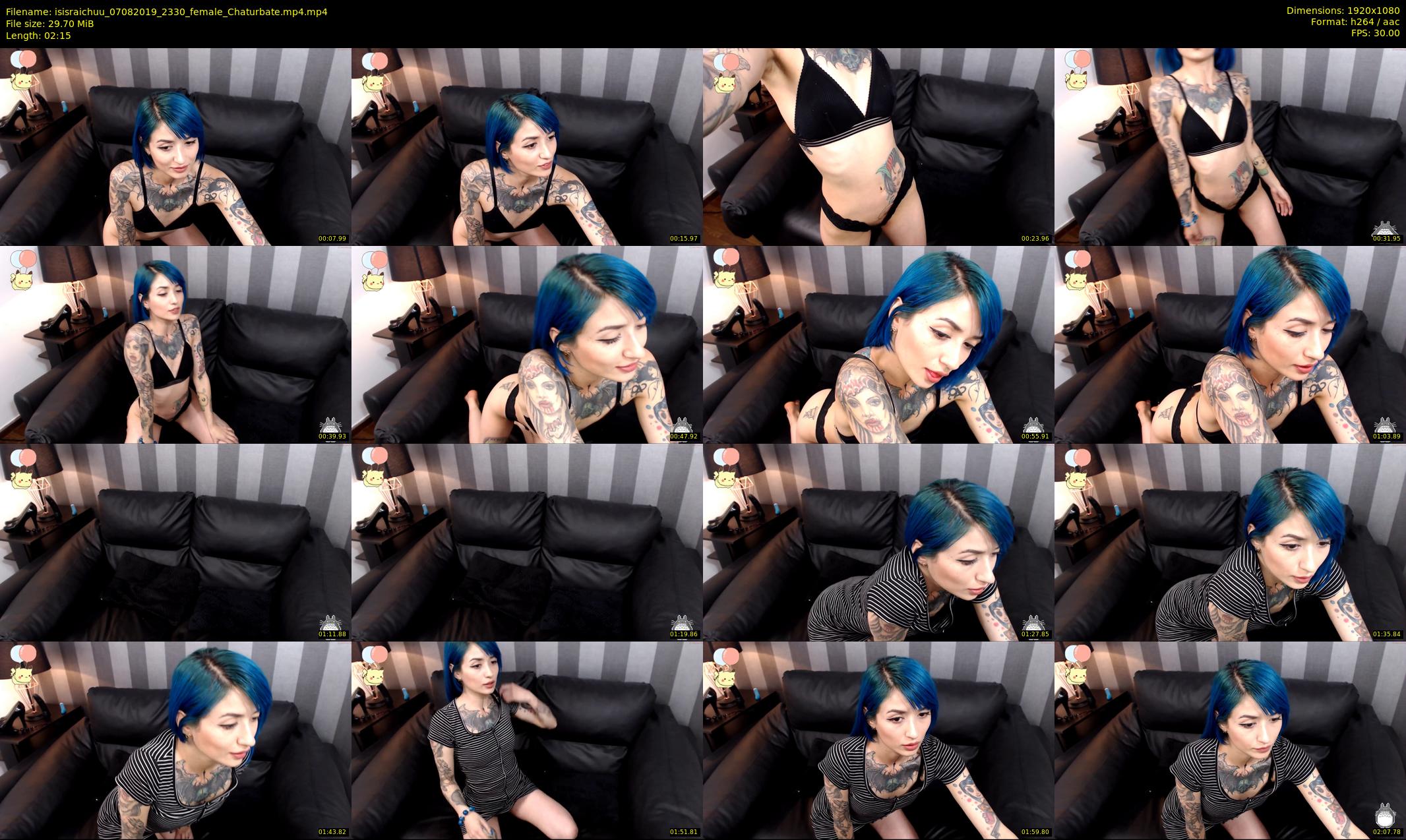 isisraichuu — 3 minute Chaturbate female cam show recording, 1080p, Aug 7, 2019