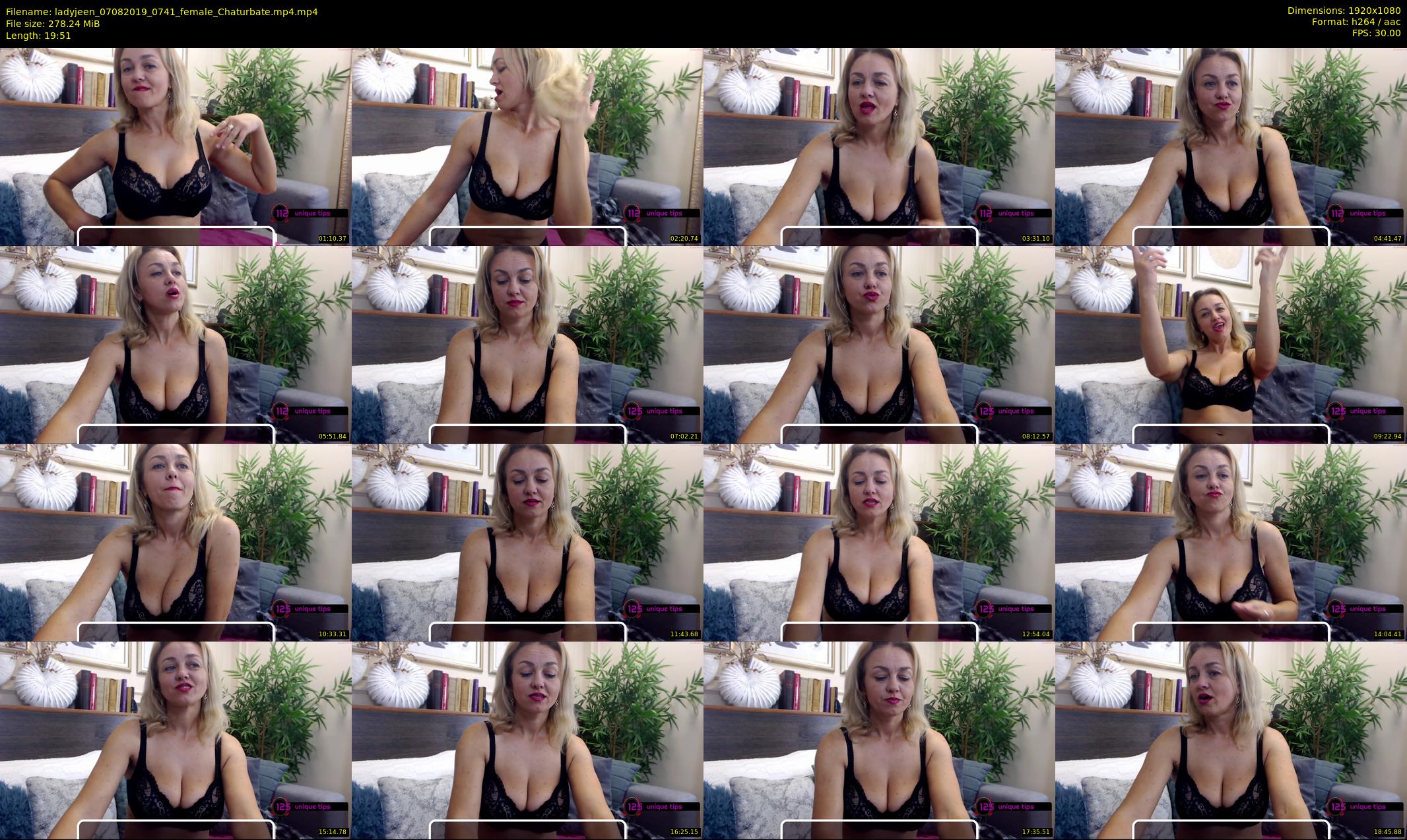 ladyjeen — 20 minute Chaturbate female cam show recording, 1080p, Aug 7, 2019