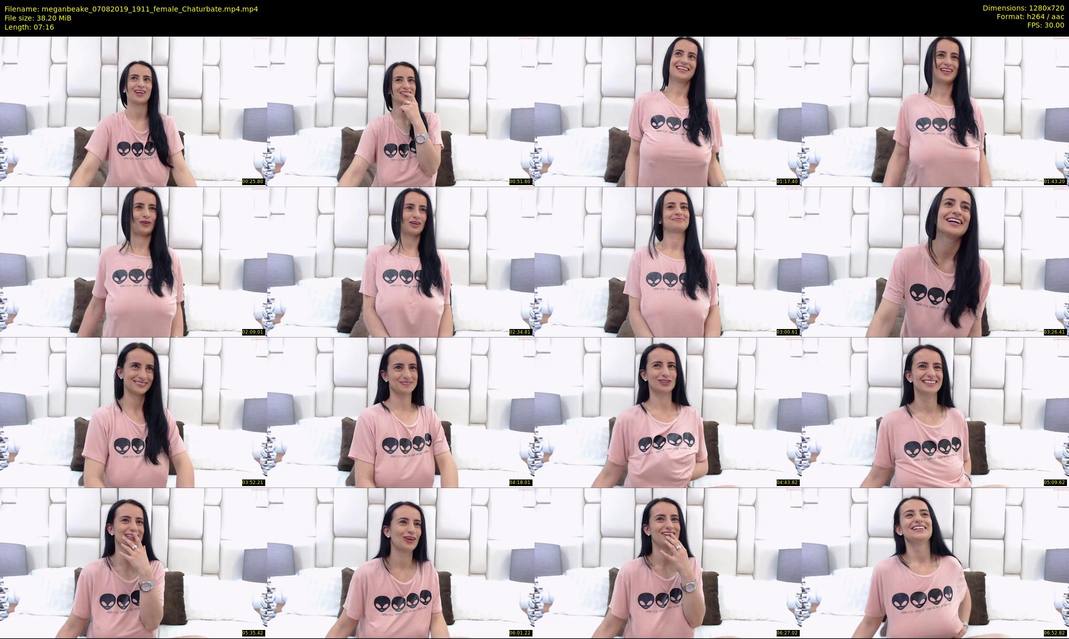meganbeake — 8 minute Chaturbate female cam show recording, 720p, Aug 7, 2019