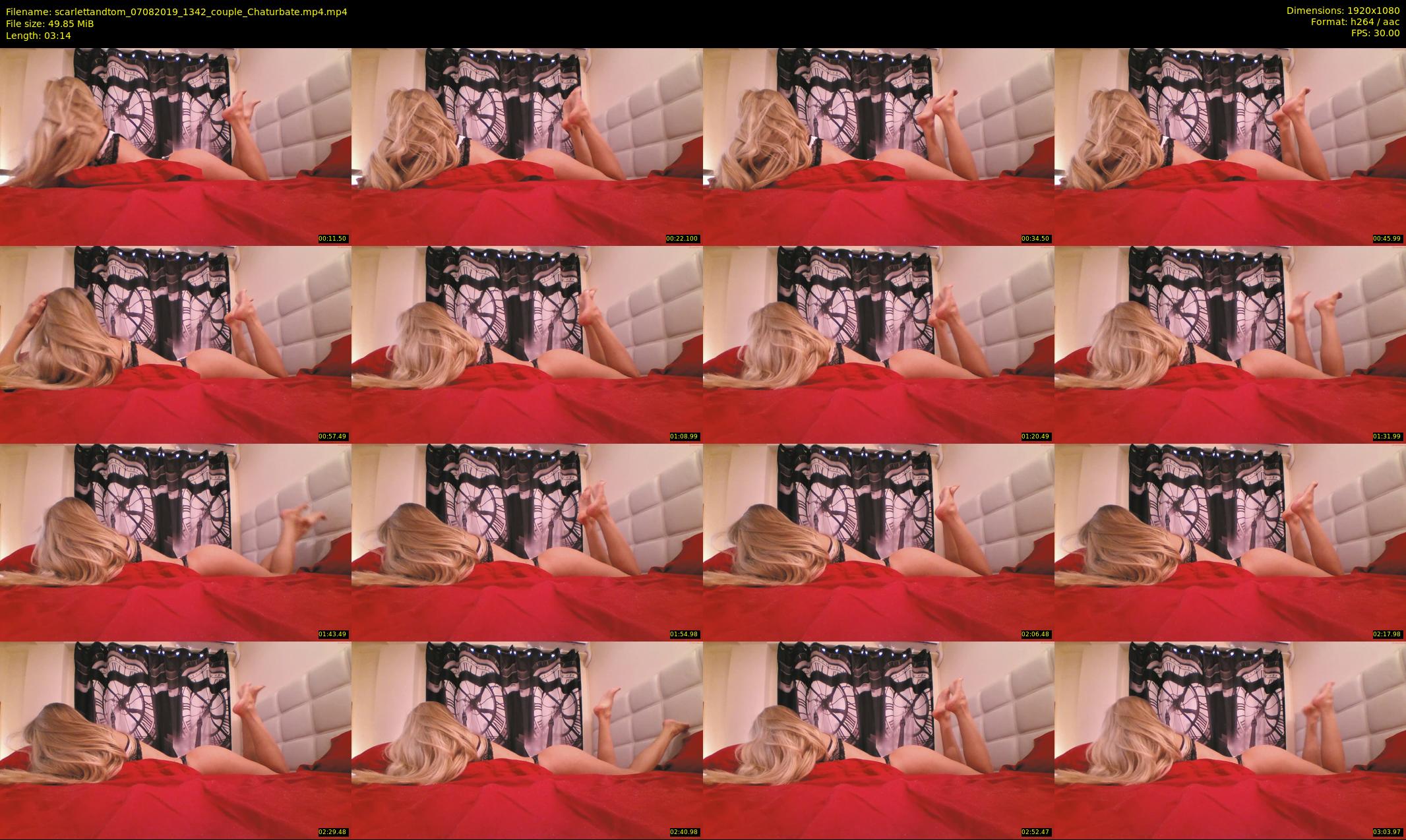 scarlettandtom — 4 minute Chaturbate couple cam show recording, 1080p, Aug 7, 2019
