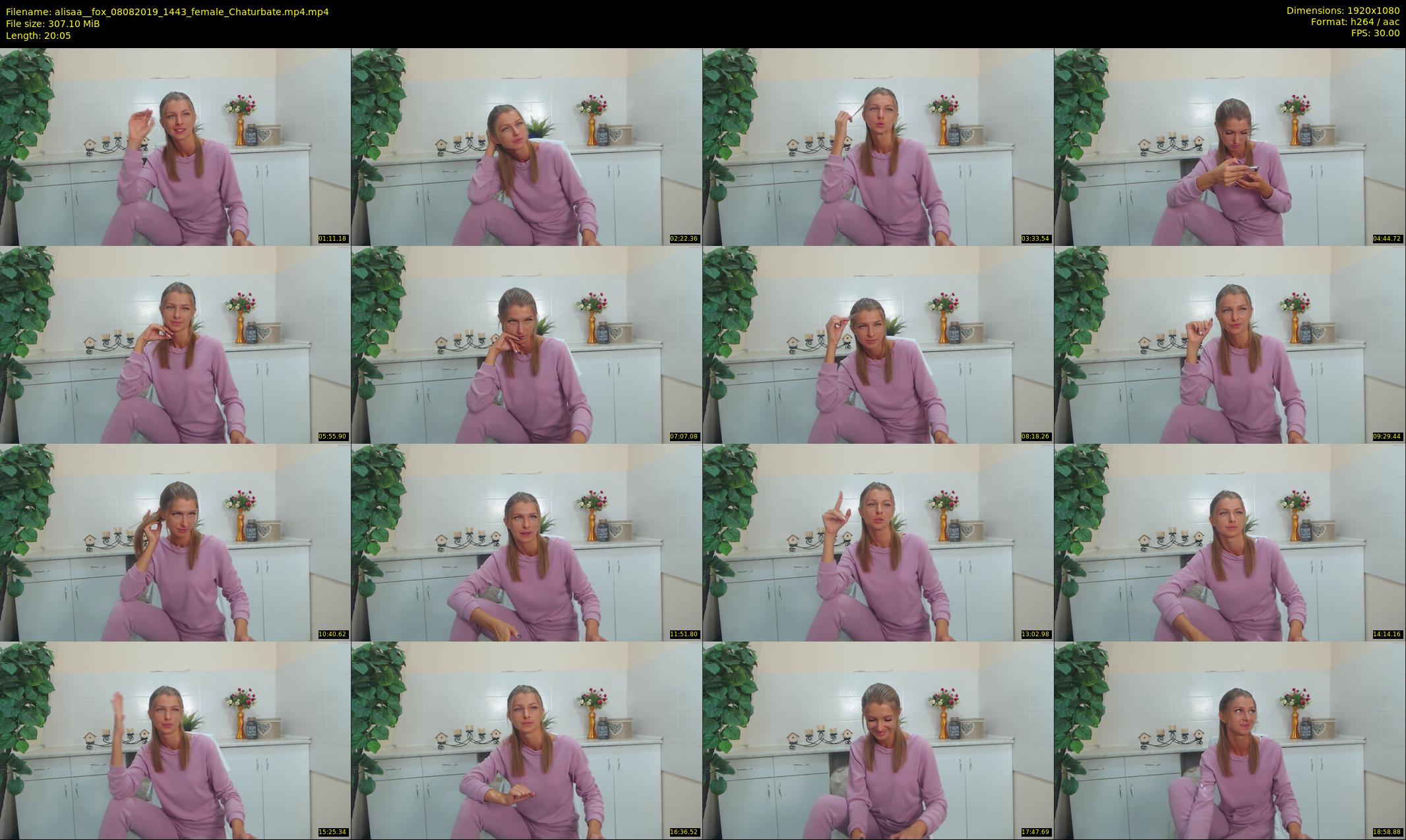 alisaa__fox — 21 minute Chaturbate female cam show recording, 1080p, Aug 8, 2019
