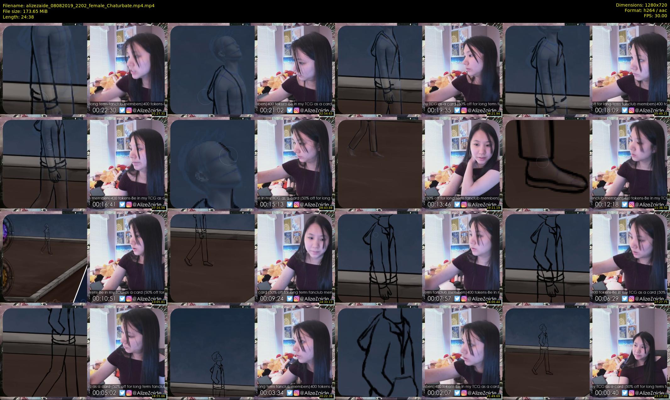 alizezaide — 25 minute Chaturbate female cam show recording, 720p, Aug 8, 2019