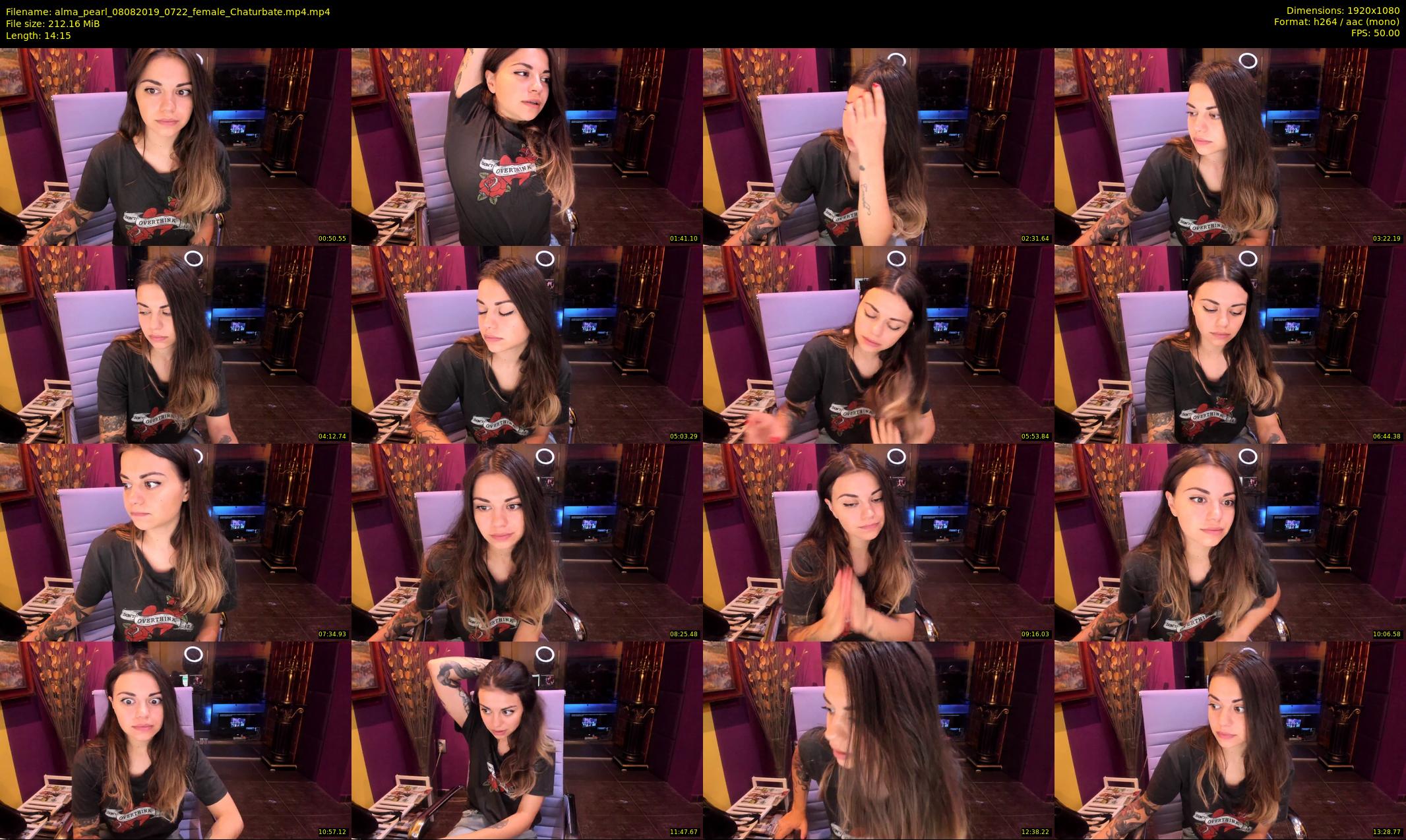 alma_pearl — 15 minute Chaturbate female cam show recording, 1080p, Aug 8, 2019