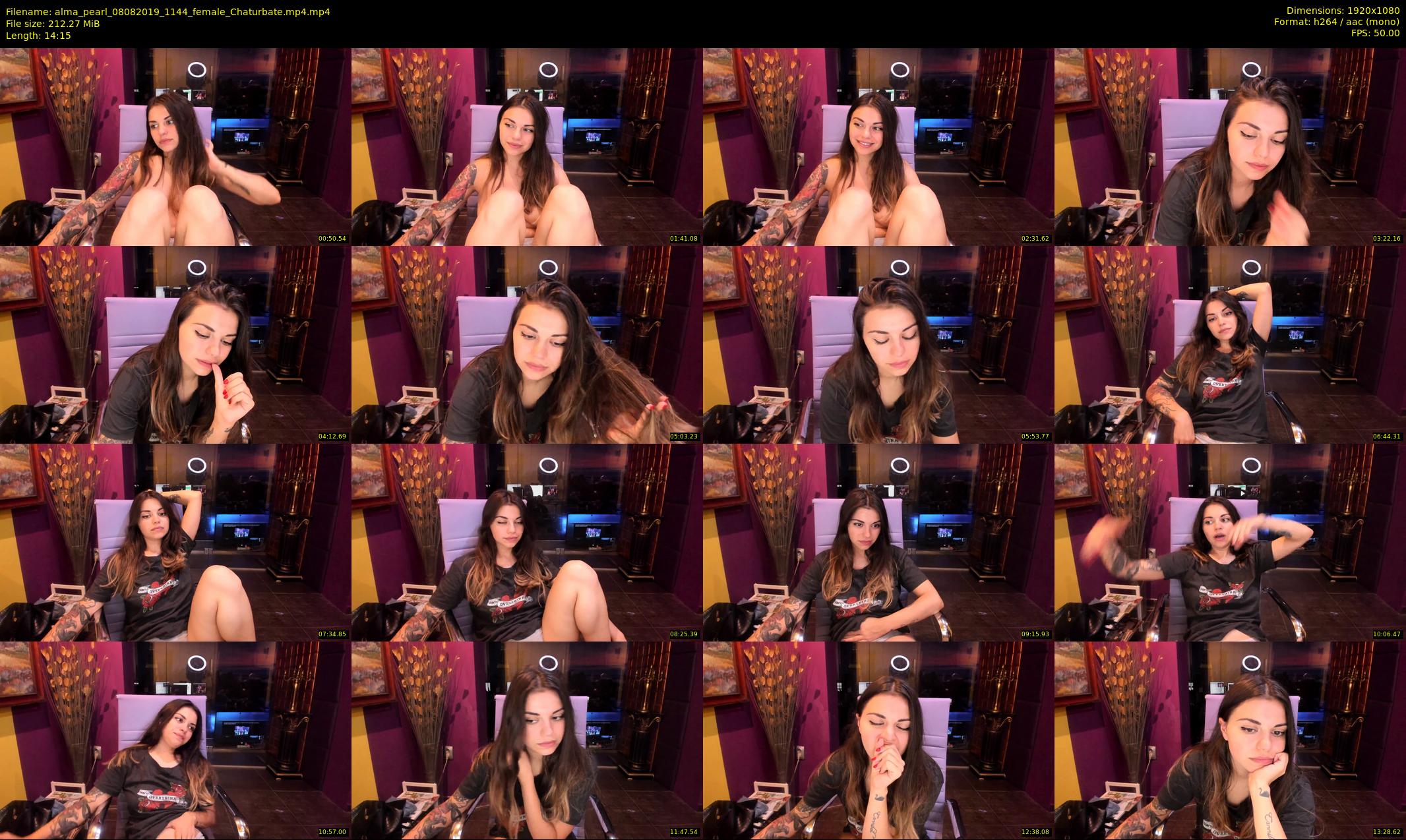 alma_pearl — 15 minute Chaturbate female cam show recording, 1080p, Aug 8, 2019