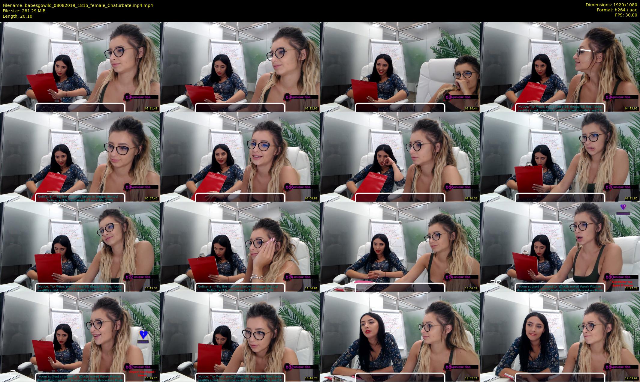 babesgowild — 21 minute Chaturbate couple cam show recording, 1080p, Aug 8, 2019
