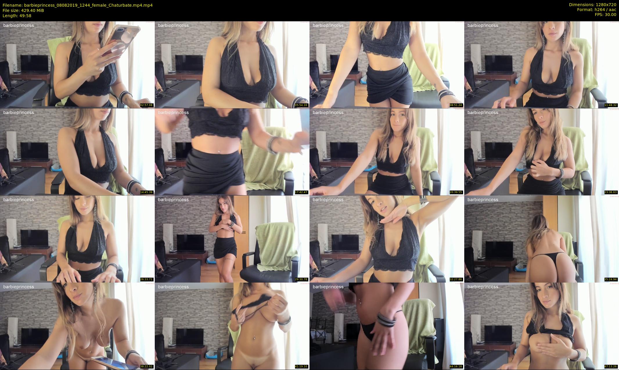barbieprincess — 50 minute Chaturbate female cam show recording, 720p, Aug 8, 2019