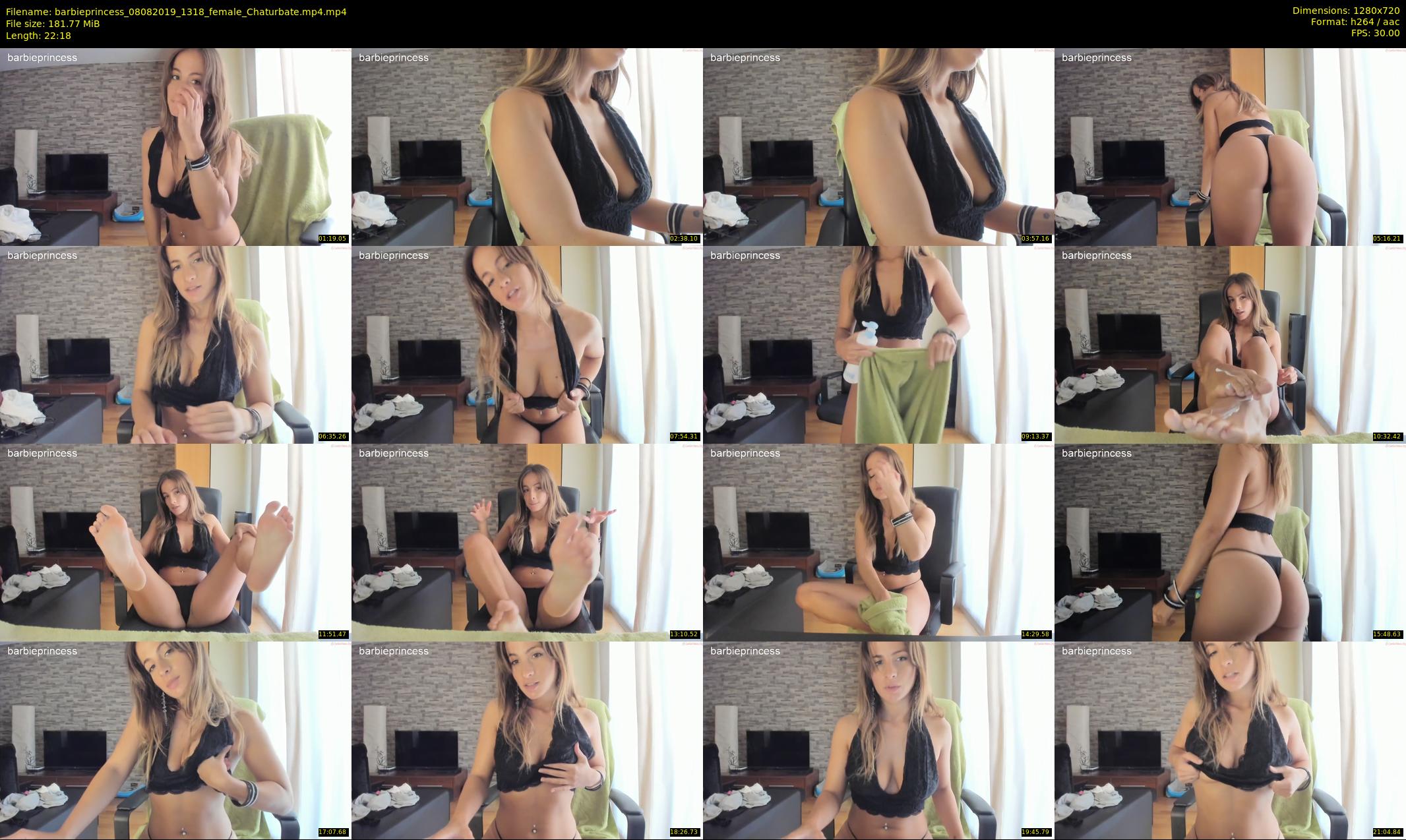 barbieprincess — 23 minute Chaturbate female cam show recording, 720p, Aug 8, 2019