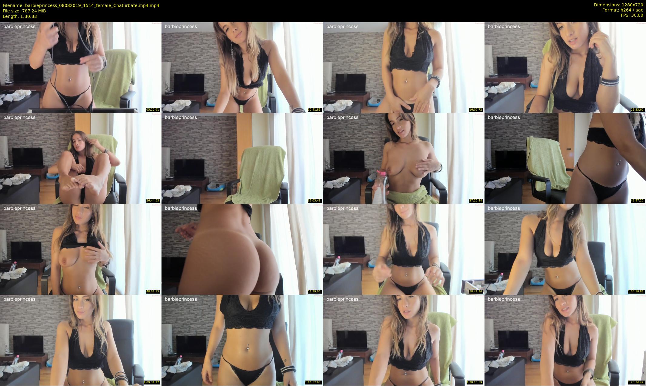 barbieprincess — 91 minute Chaturbate female cam show recording, 720p, Aug 8, 2019