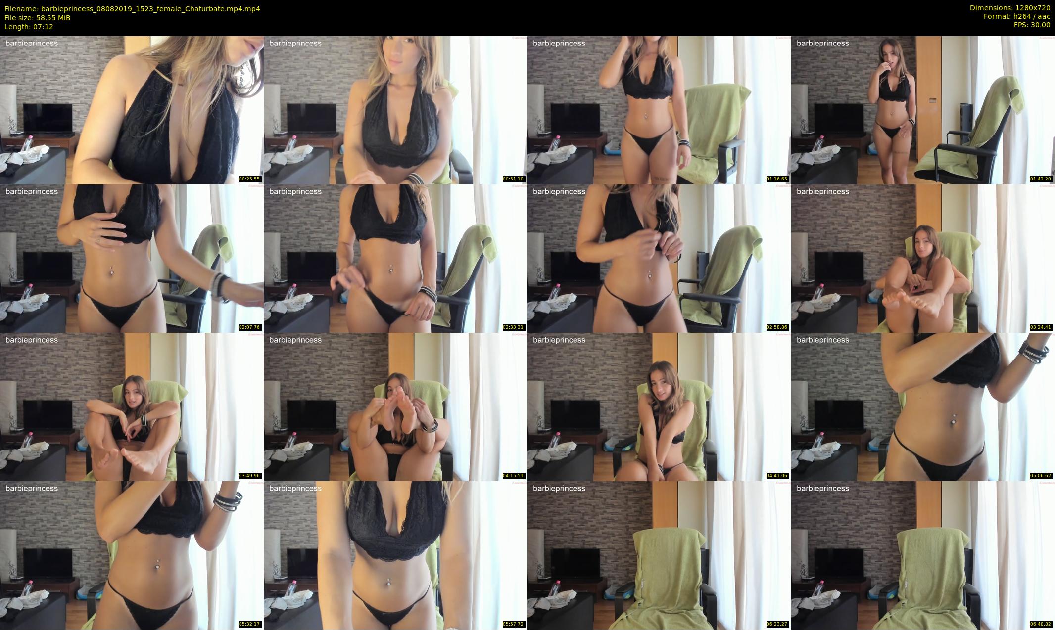 barbieprincess — 8 minute Chaturbate female cam show recording, 720p, Aug 8, 2019