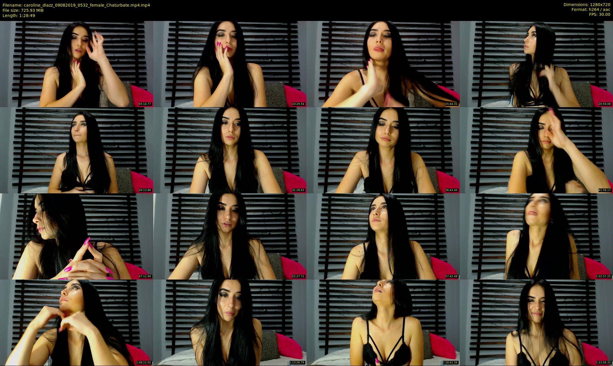 caroline_diazz — 89 minute Chaturbate female cam show recording, 720p, Aug 9, 2019