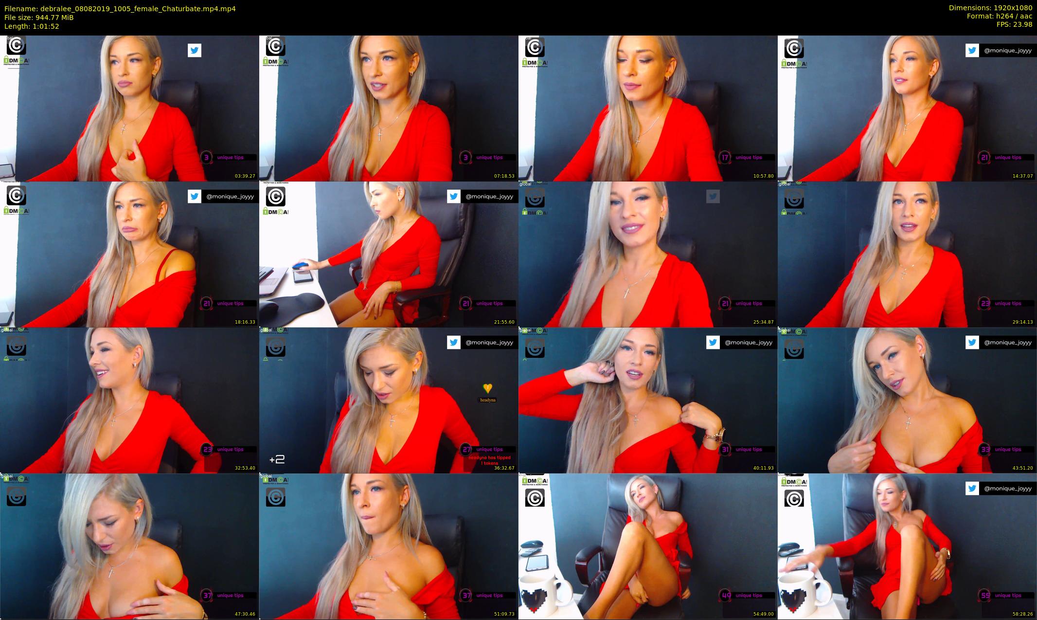 debralee — 62 minute Chaturbate female cam show recording, 1080p, Aug 8, 2019