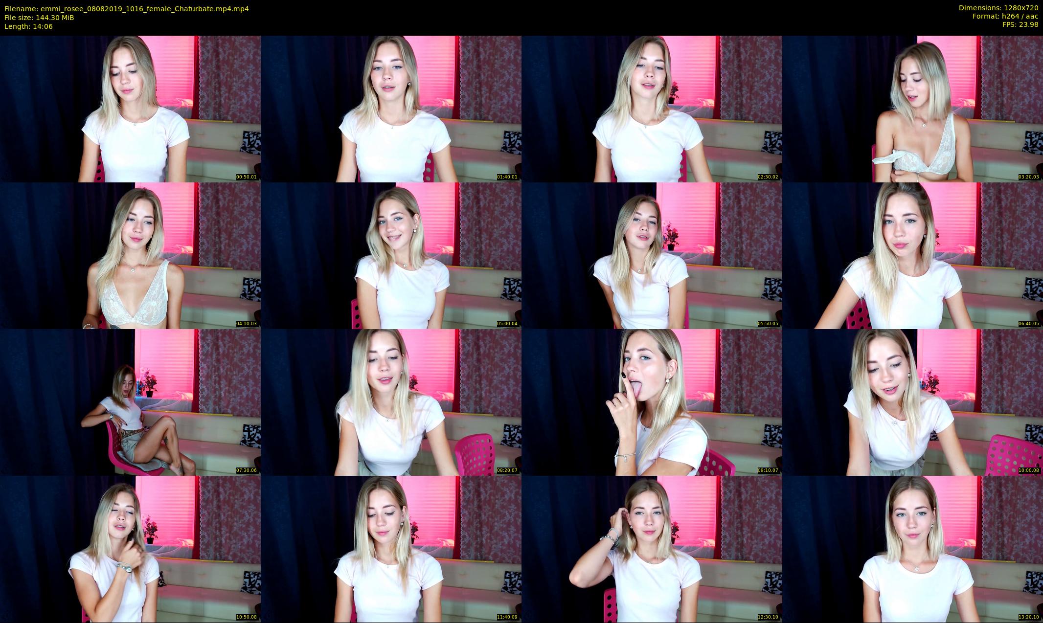 emmi_rosee — 15 minute Chaturbate female cam show recording, 720p, Aug 8, 2019