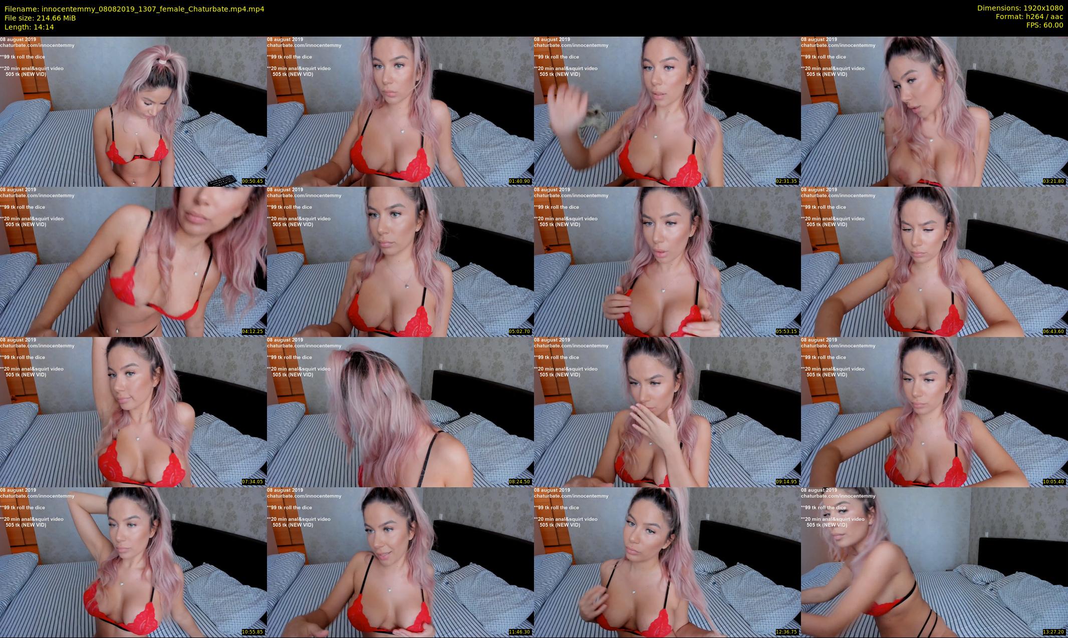 innocentemmy — 15 minute Chaturbate female cam show recording, 1080p, Aug 8, 2019