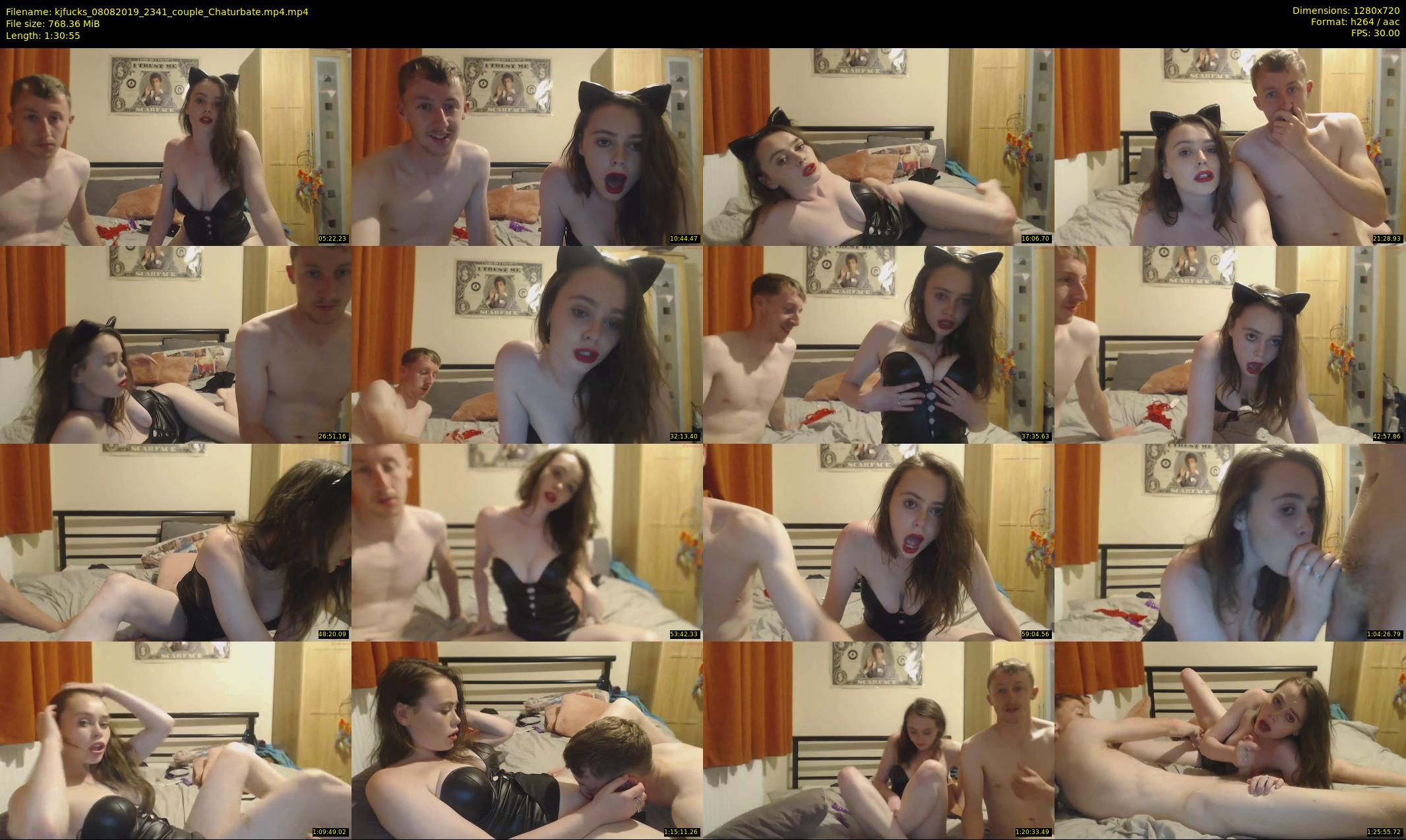 kjfucks — 91 minute Chaturbate couple cam show recording, 720p, Aug 8, 2019