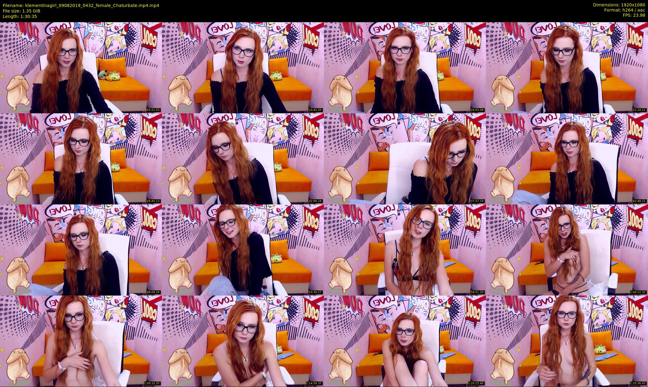 klementinagirl — 91 minute Chaturbate female cam show recording, 1080p, Aug 9, 2019