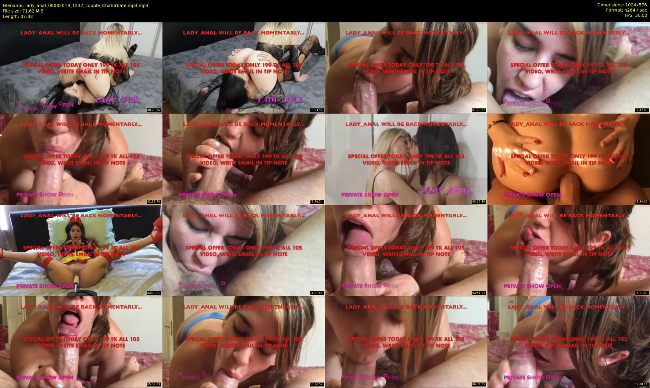 lady_anal — 8 minute Chaturbate female cam show recording, 480p, Aug 8, 2019
