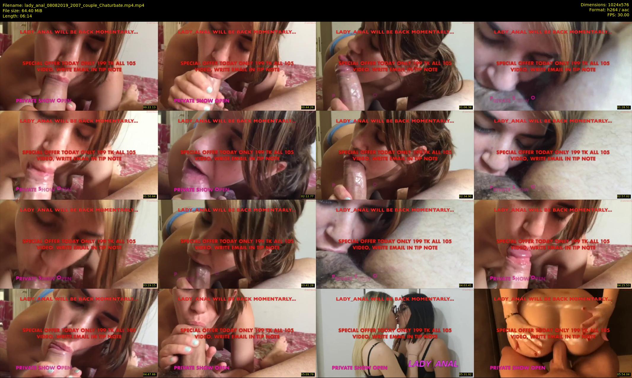 lady_anal — 7 minute Chaturbate female cam show recording, 480p, Aug 8, 2019