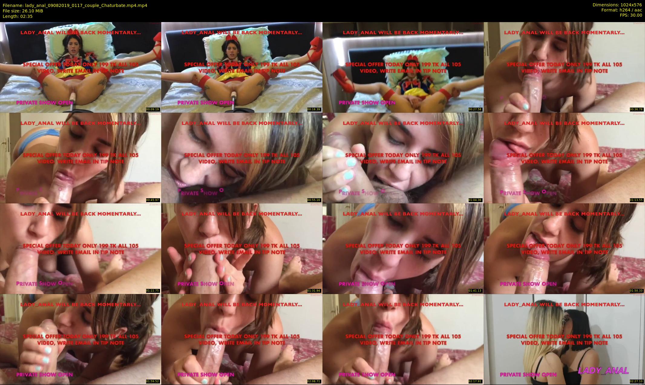 lady_anal — 3 minute Chaturbate female cam show recording, 480p, Aug 9, 2019