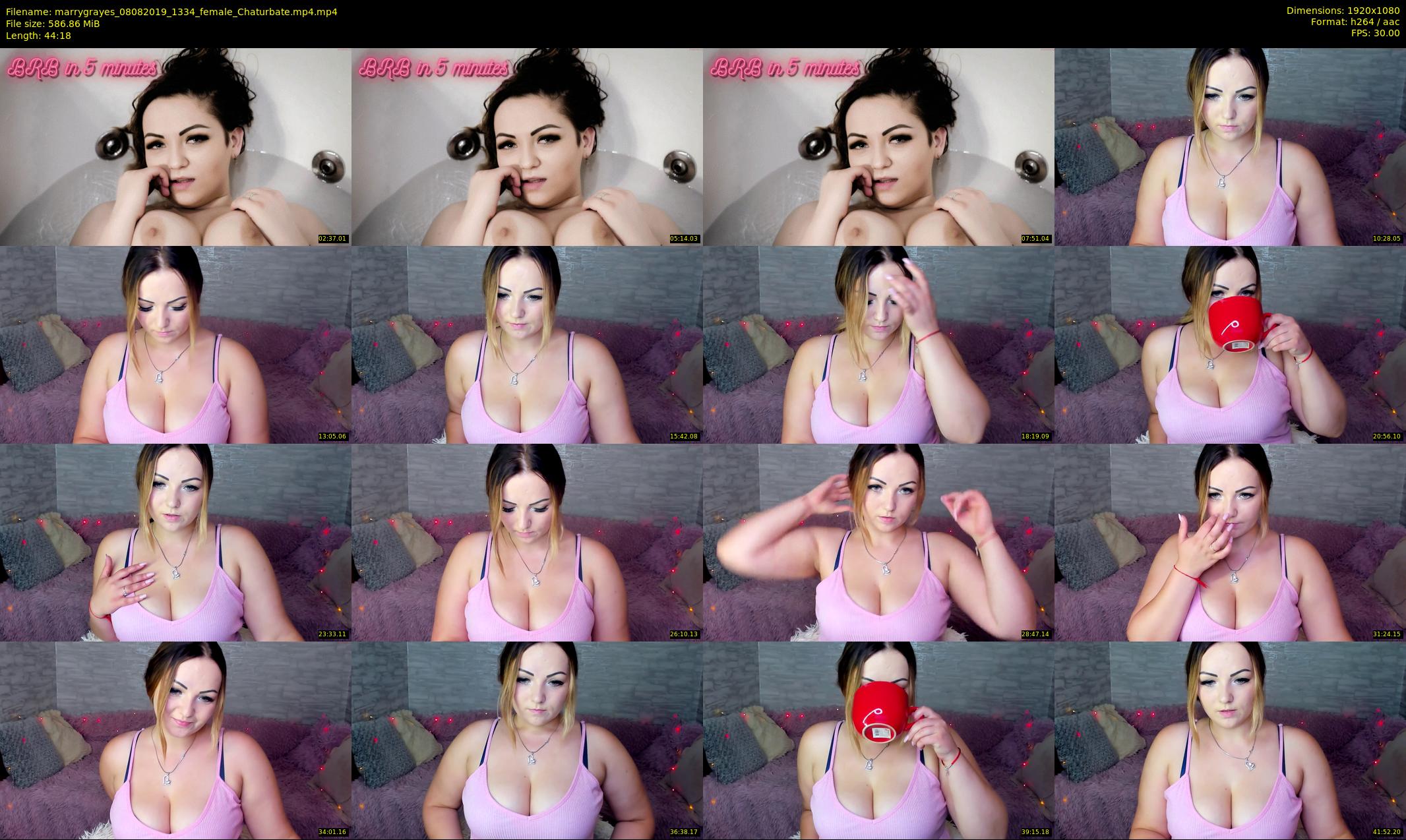 marrygrayes — 45 minute Chaturbate female cam show recording, 1080p, Aug 8, 2019