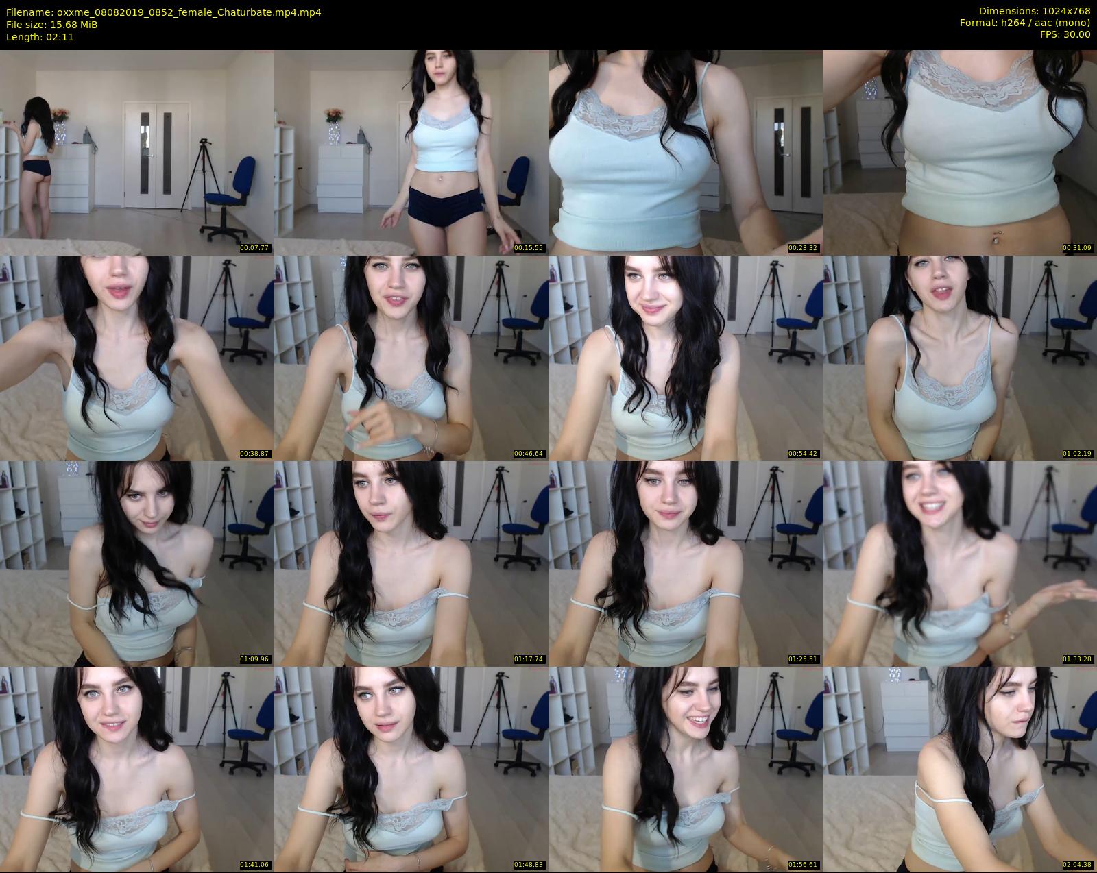 oxxme — 3 minute Chaturbate female cam show recording, 720p, Aug 8, 2019