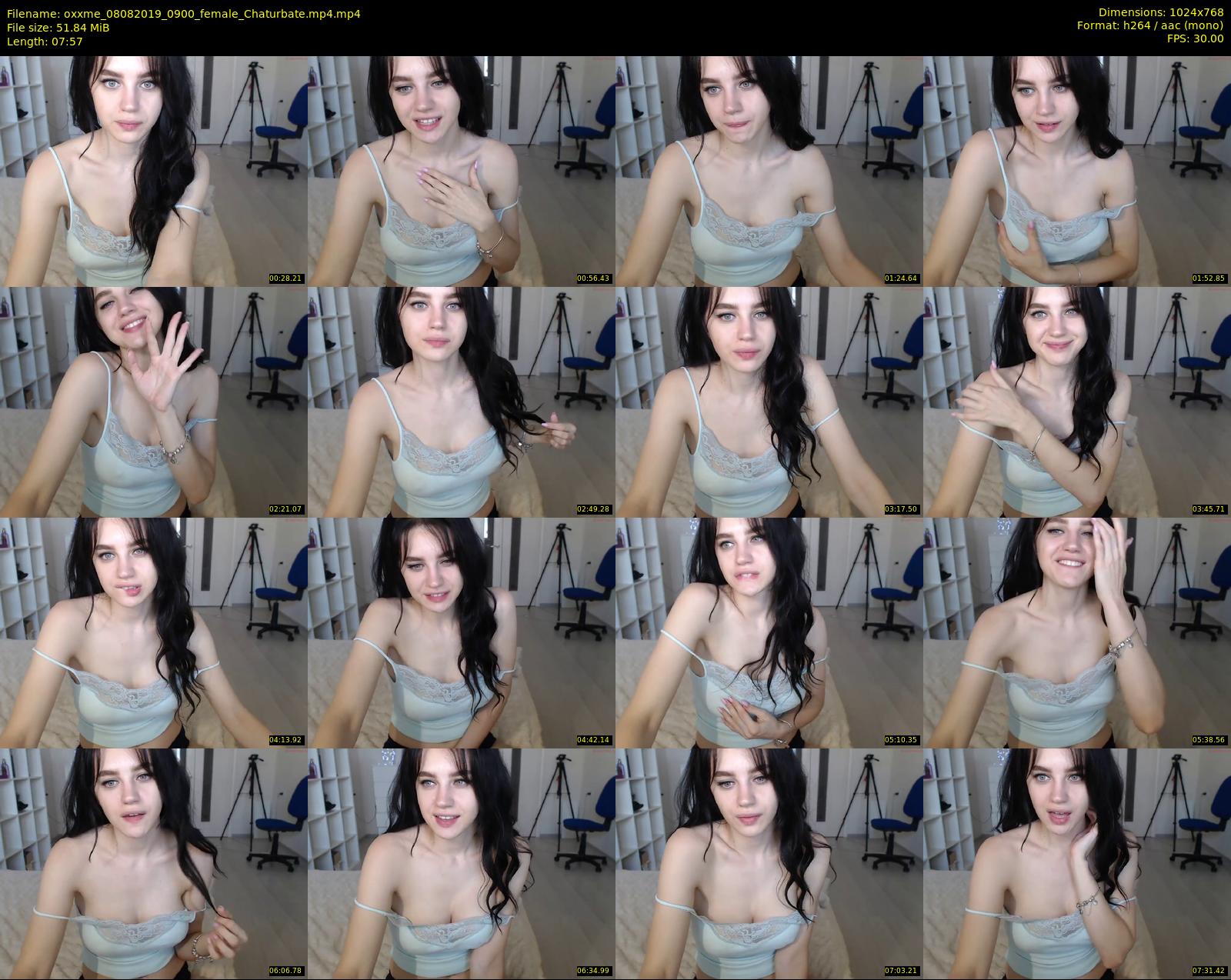 oxxme — 8 minute Chaturbate female cam show recording, 720p, Aug 8, 2019