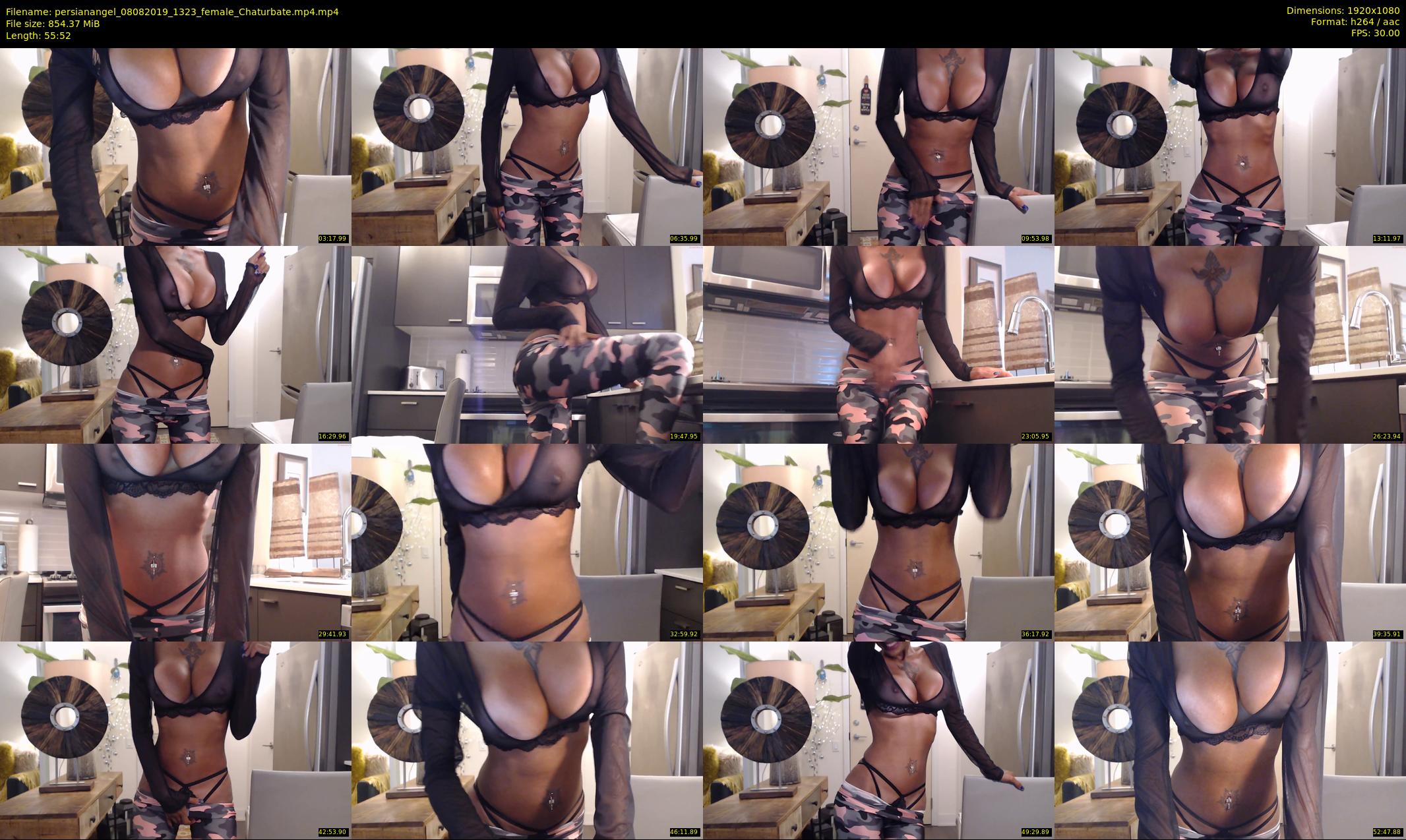 persianangel — 56 minute Chaturbate female cam show recording, 1080p, Aug 8, 2019